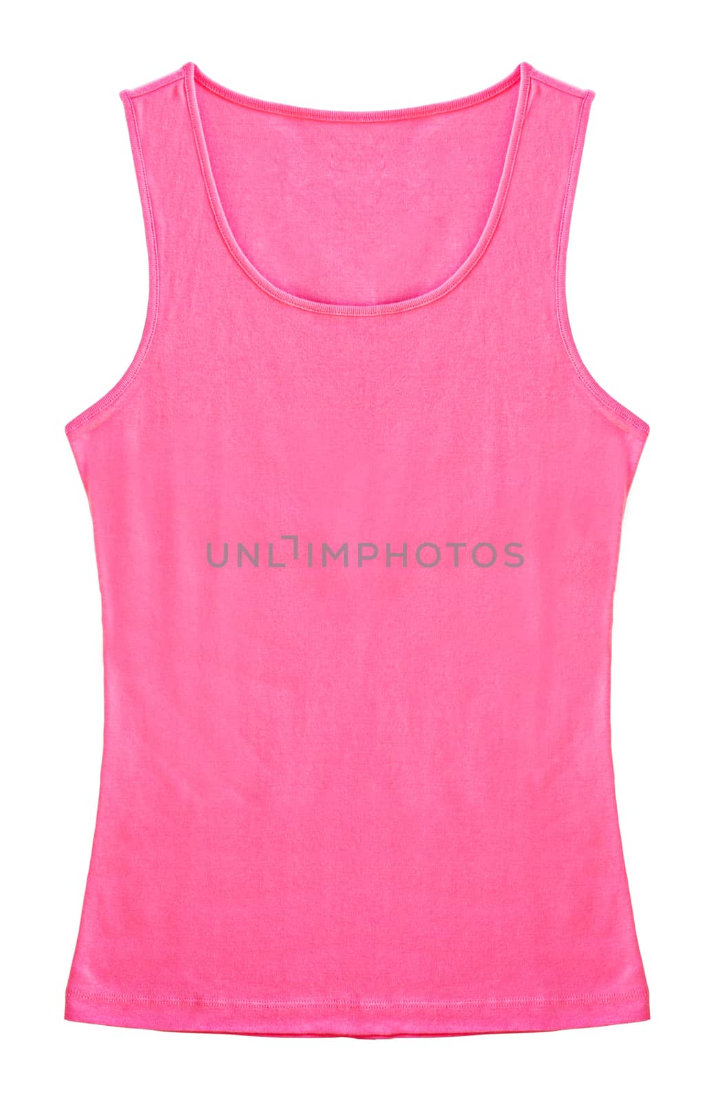 Pink Sleeveless shirt woman. by Gamjai