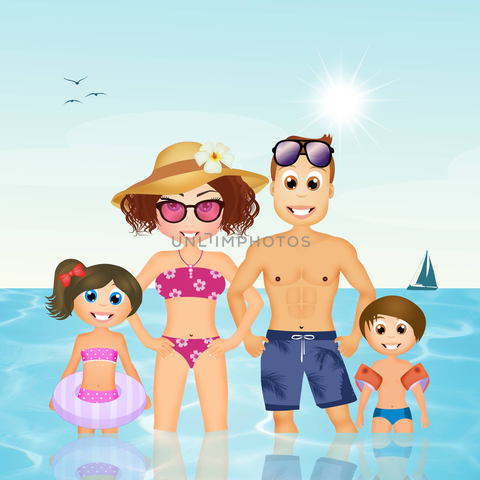 family on summer holidays by adrenalina