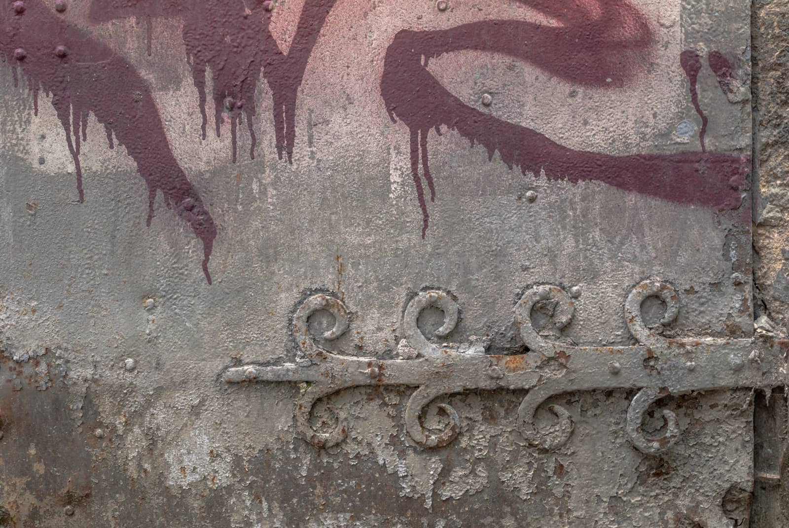 old metal shutters, grunge metal surface, great background or texture for your project by uvisni