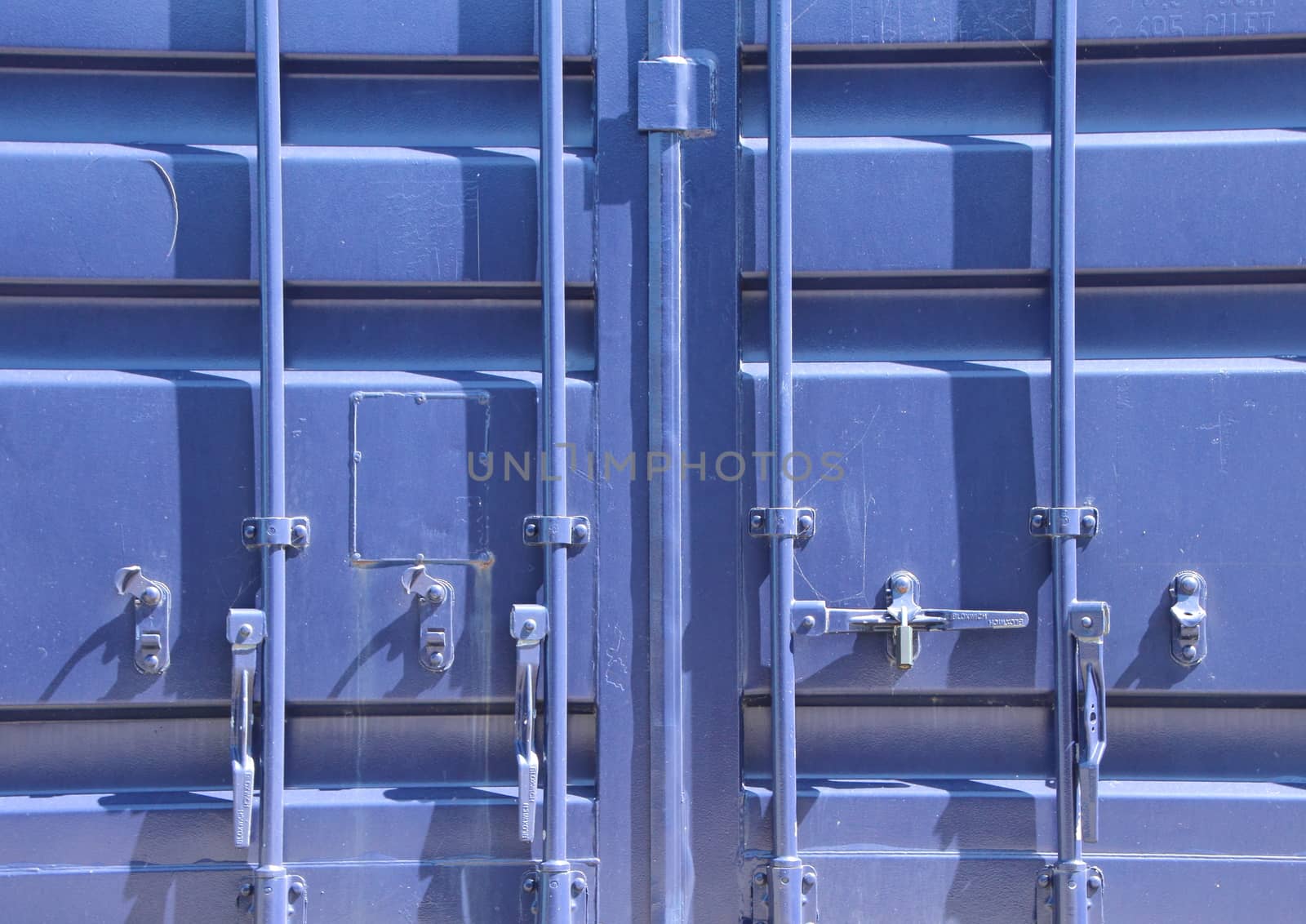 New Lock Mechanism on Blue Container Closeup by HoleInTheBox