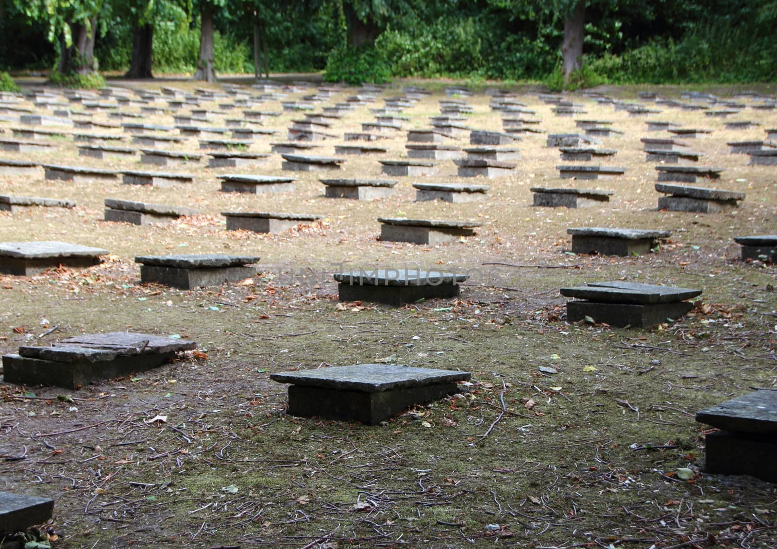 Female Zone of Ancient Graveyard at Christiansfeld by HoleInTheBox