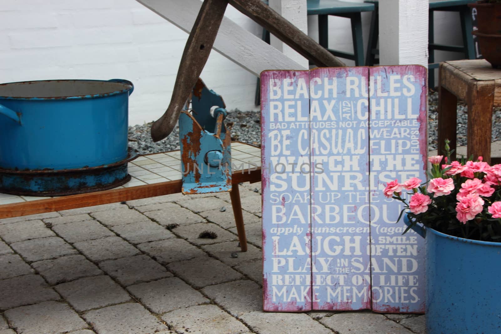 Vintage Beach Rule Sign with Special Advice by HoleInTheBox