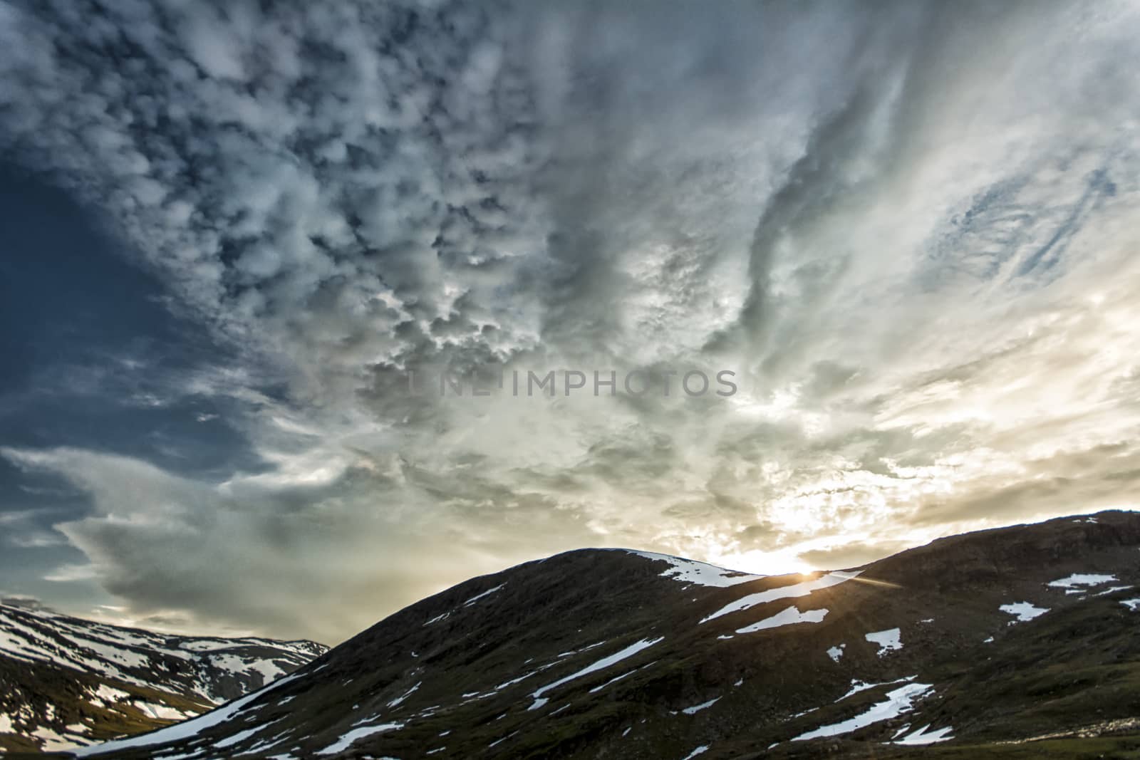 Tundra landscape in northern Lapland, Sweden