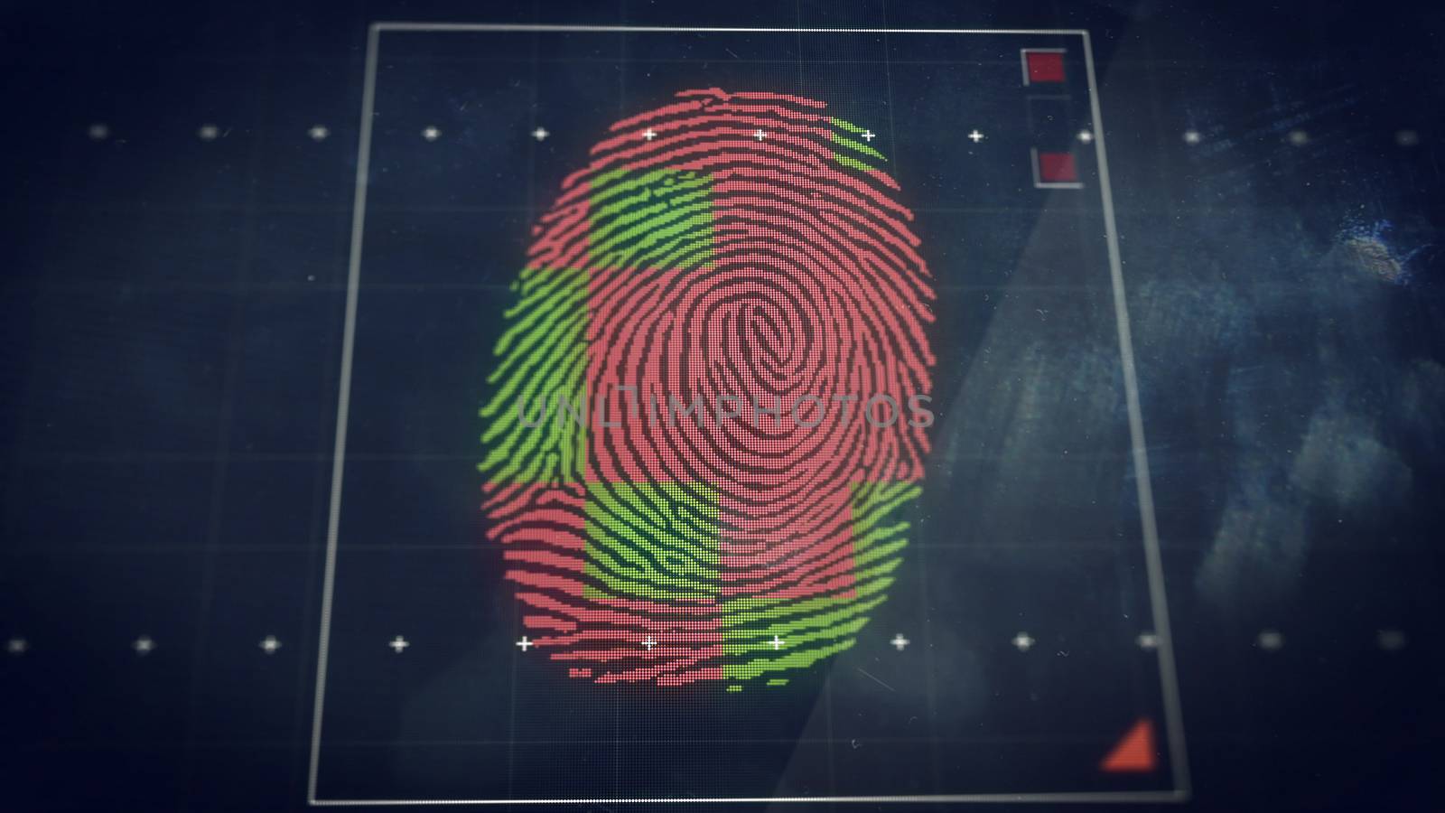 Abstract technology background. Security system concept with fingerprint scanning. by klss