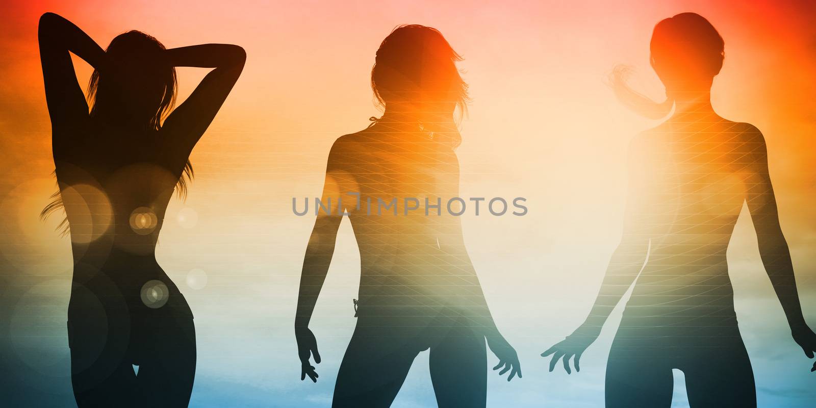 Disco Party Girls Celebrating a Special Night Out