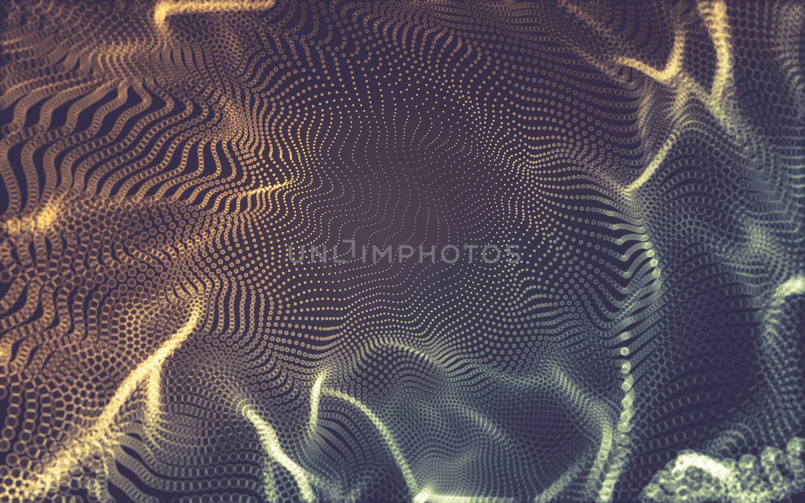 Abstract polygonal space low poly dark background, 3d rendering by teerawit