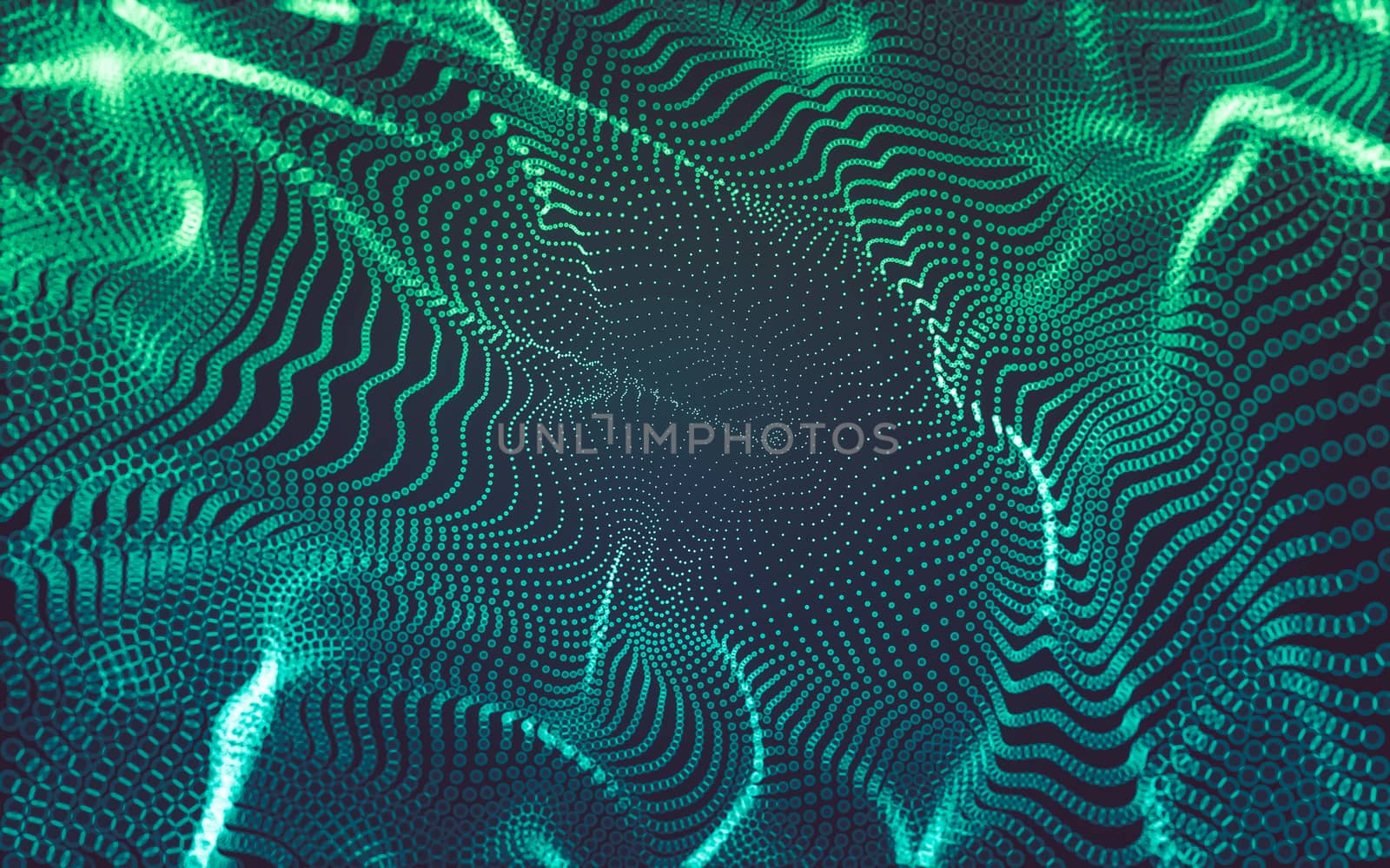 Abstract polygonal space low poly dark background with connecting dots and lines. Connection structure. 3d rendering