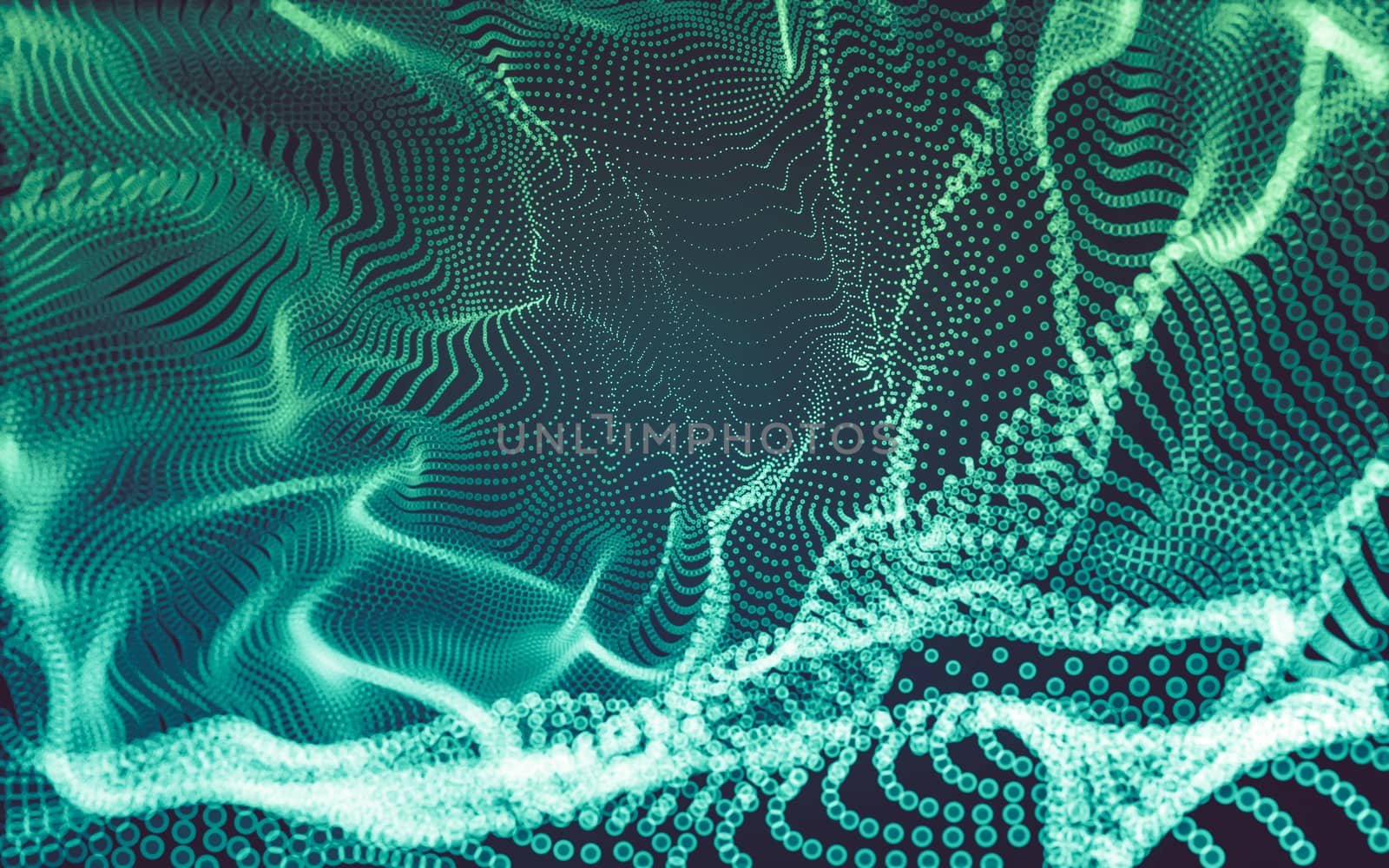 Abstract polygonal space low poly dark background with connecting dots and lines. Connection structure. 3d rendering