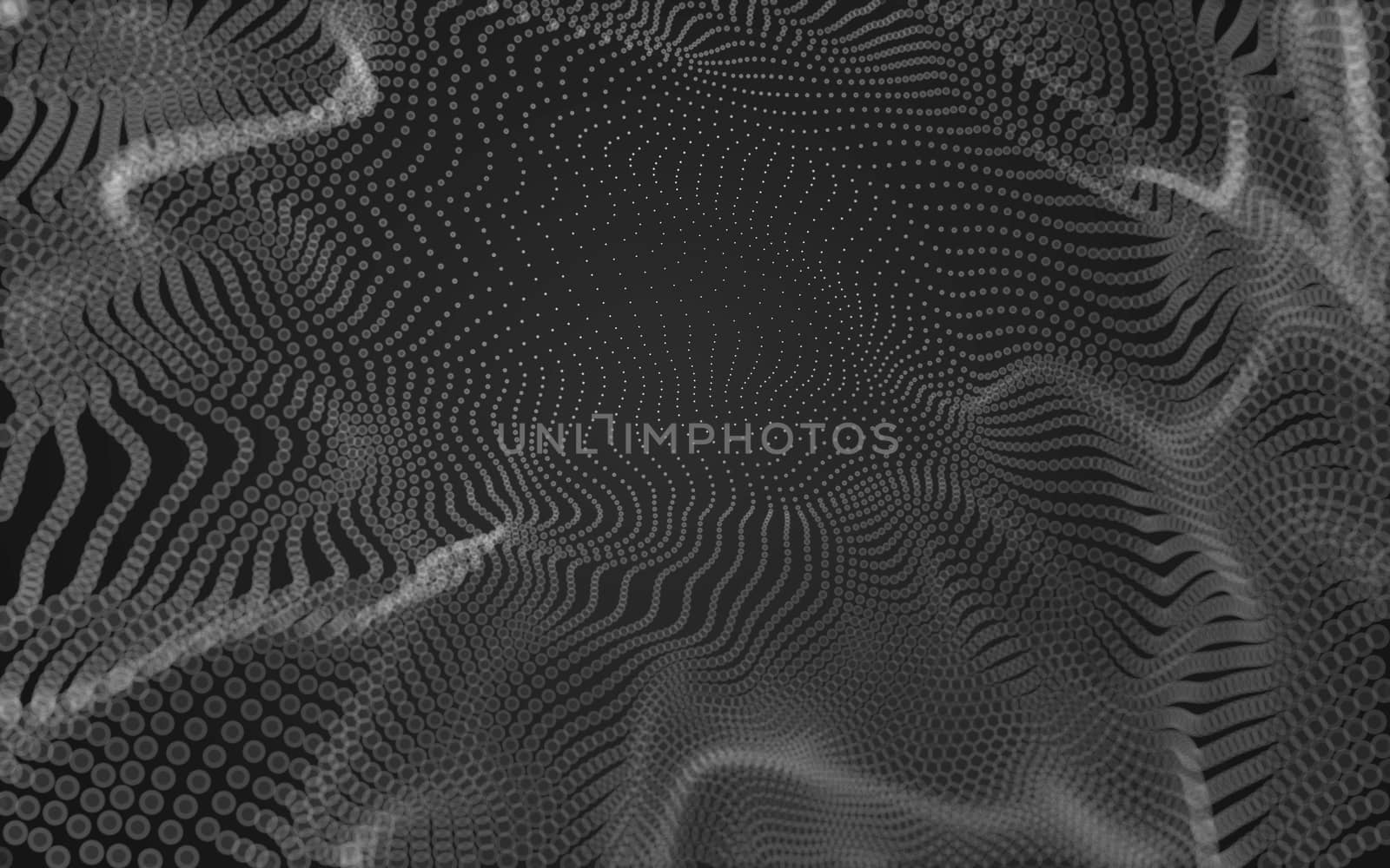 Abstract polygonal space low poly dark background with connecting dots and lines. Connection structure. 3d rendering