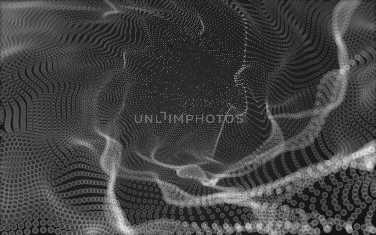 Abstract polygonal space low poly dark background with connecting dots and lines. Connection structure. 3d rendering