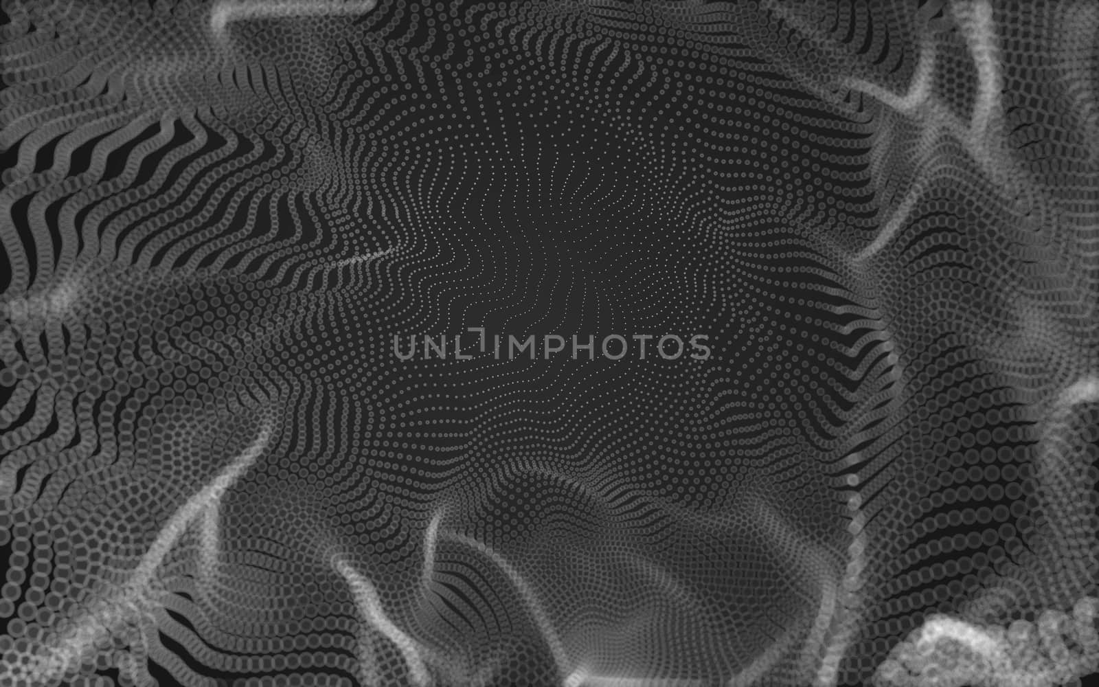 Abstract polygonal space low poly dark background with connecting dots and lines. Connection structure. 3d rendering