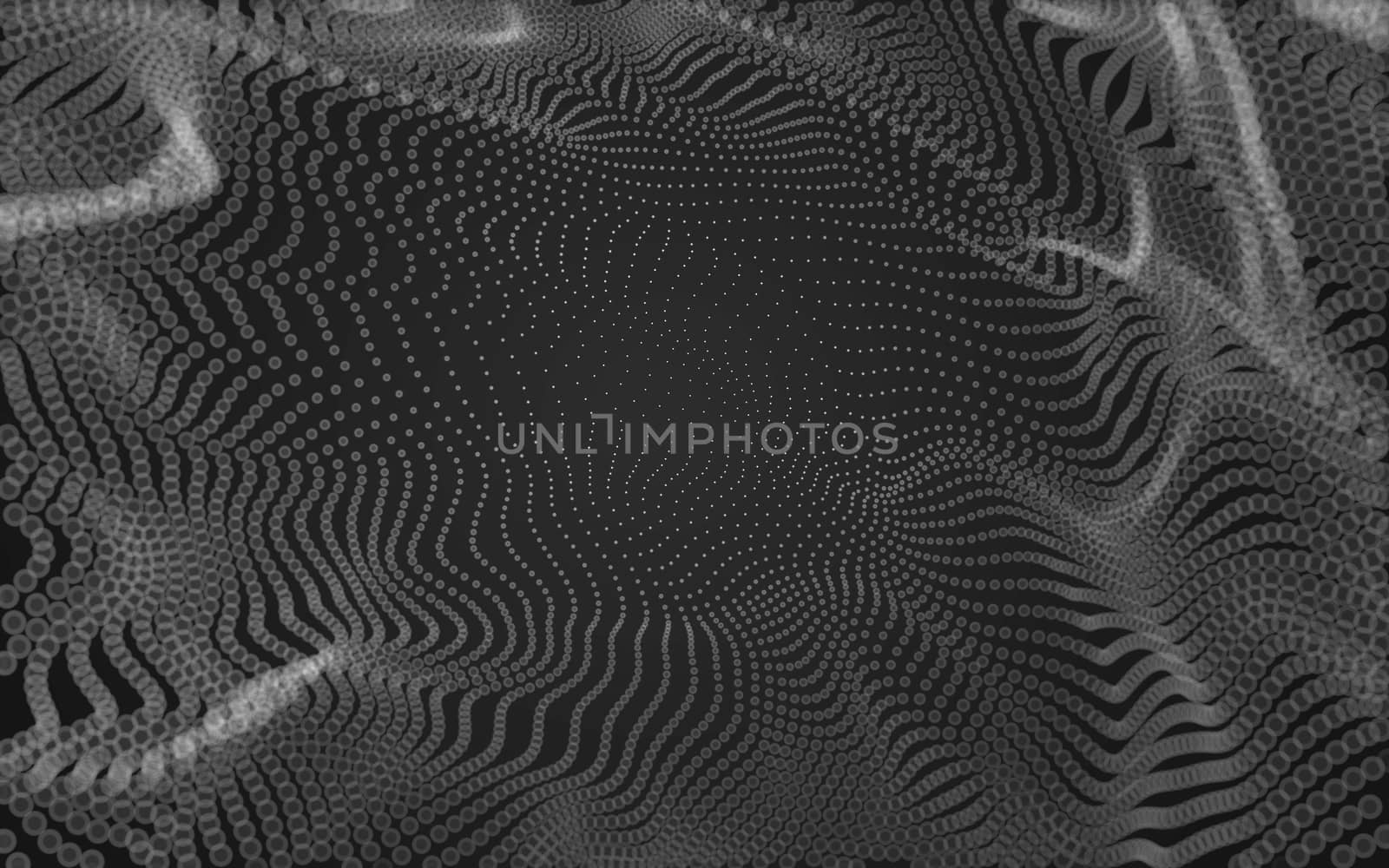 Abstract polygonal space low poly dark background with connecting dots and lines. Connection structure. 3d rendering