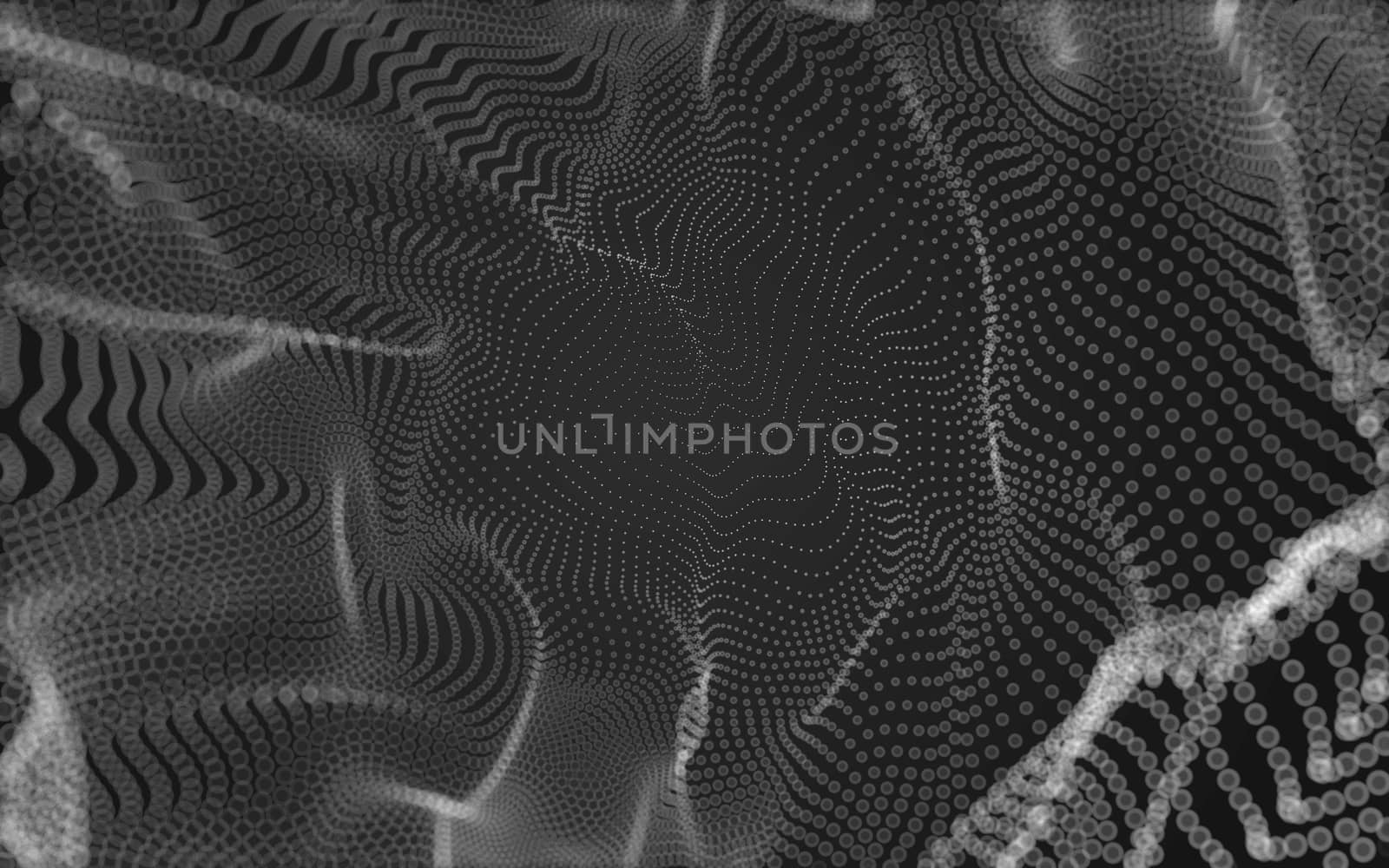 Abstract polygonal space low poly dark background with connecting dots and lines. Connection structure. 3d rendering