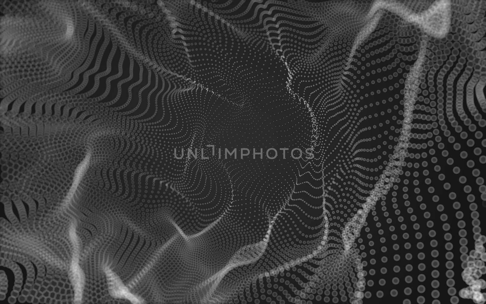 Abstract polygonal space low poly dark background with connecting dots and lines. Connection structure. 3d rendering