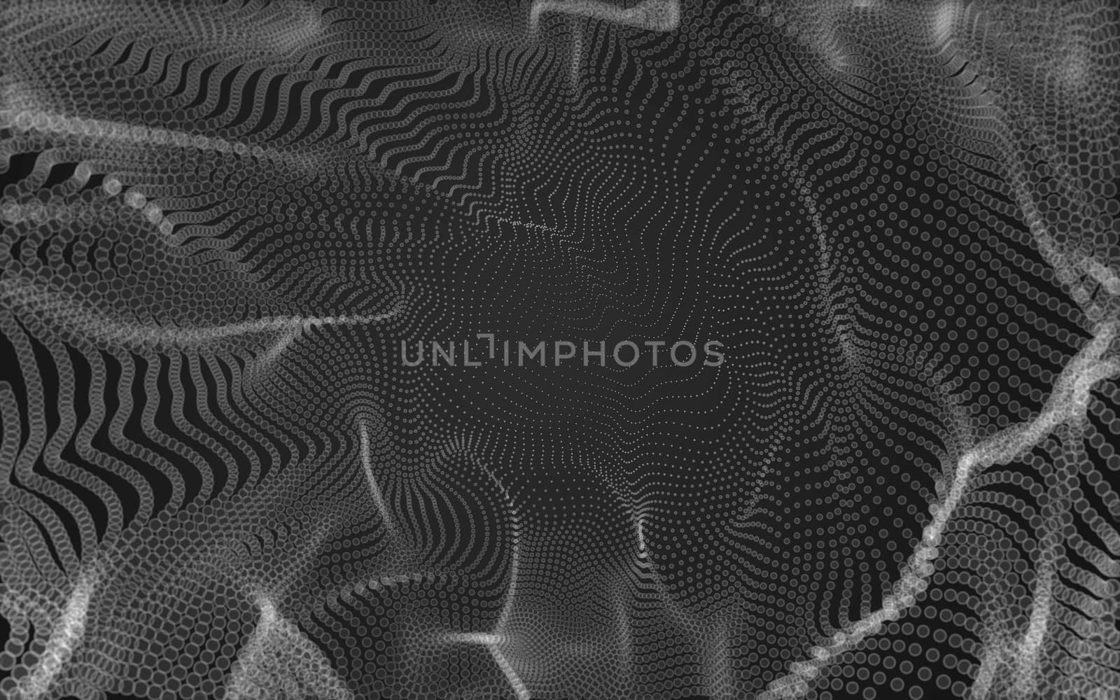 Abstract polygonal space low poly dark background with connecting dots and lines. Connection structure. 3d rendering