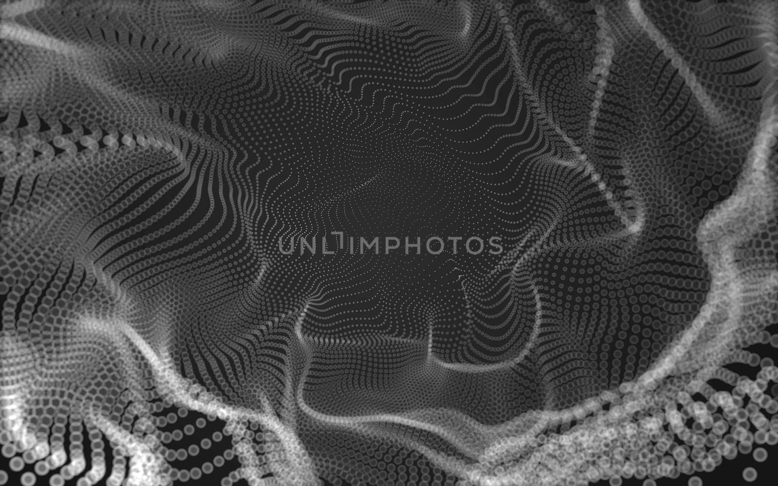 Abstract polygonal space low poly dark background with connecting dots and lines. Connection structure. 3d rendering