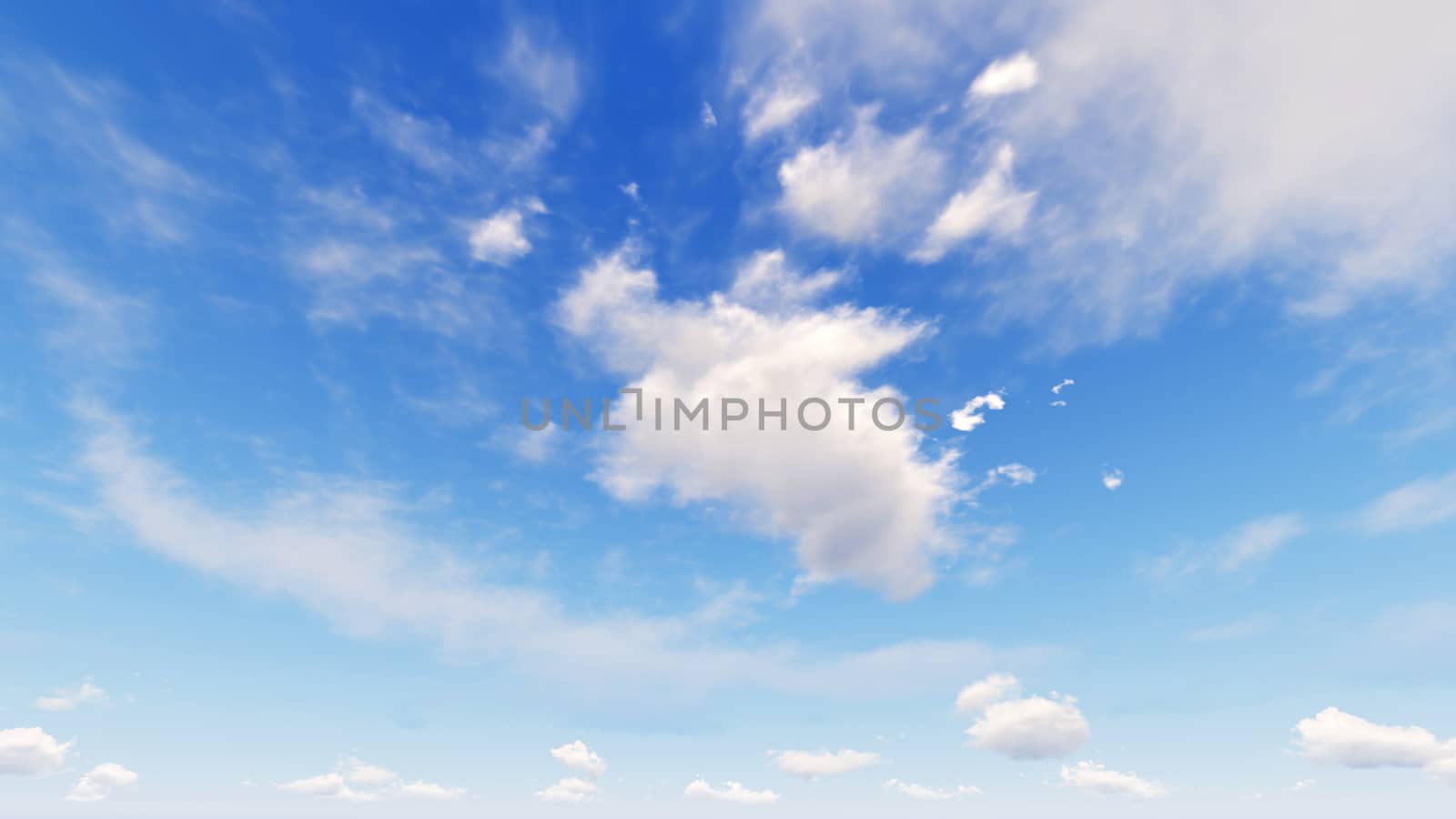 Cloudy blue sky abstract background, blue sky background with tiny clouds, 3d rendering

