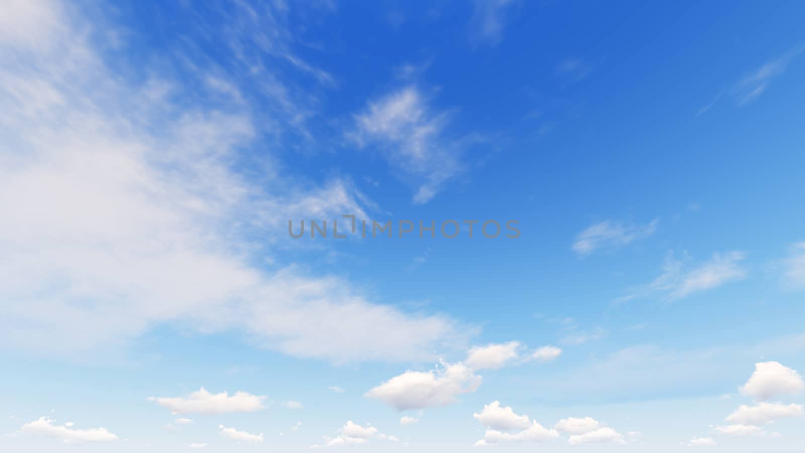 Cloudy blue sky abstract background, blue sky background with tiny clouds, 3d rendering

