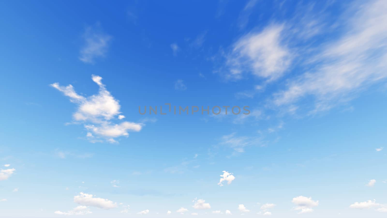 Cloudy blue sky abstract background, blue sky background with tiny clouds, 3d rendering

