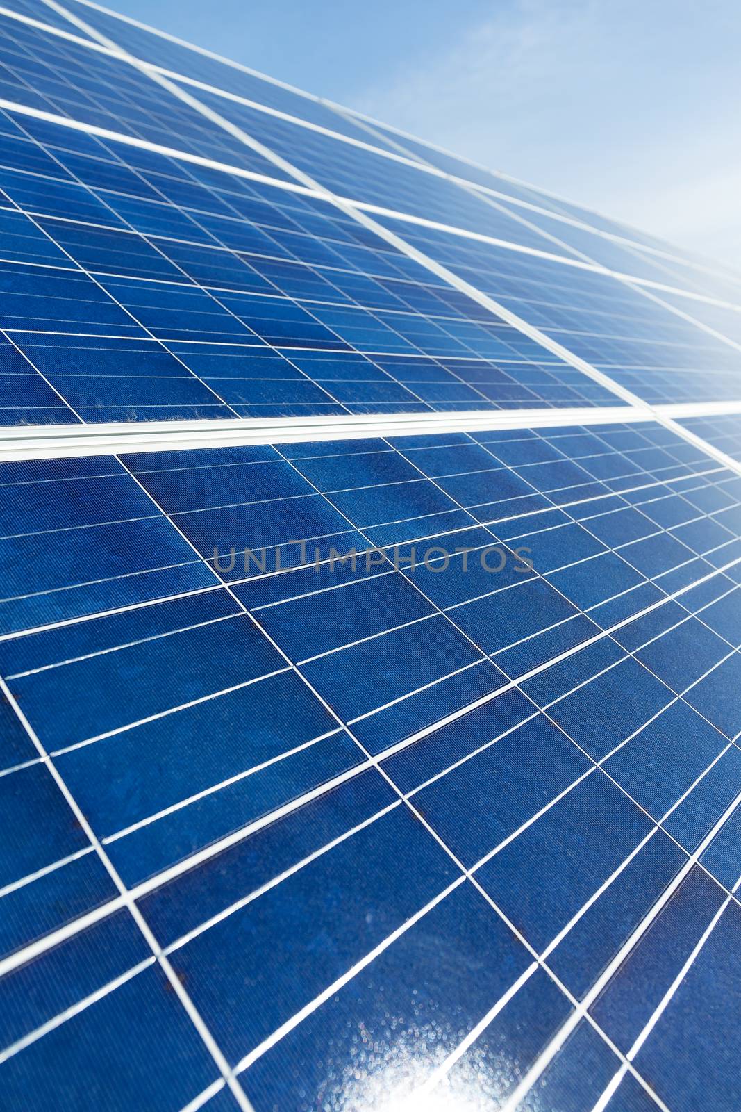 Closeup of solar panel by leungchopan