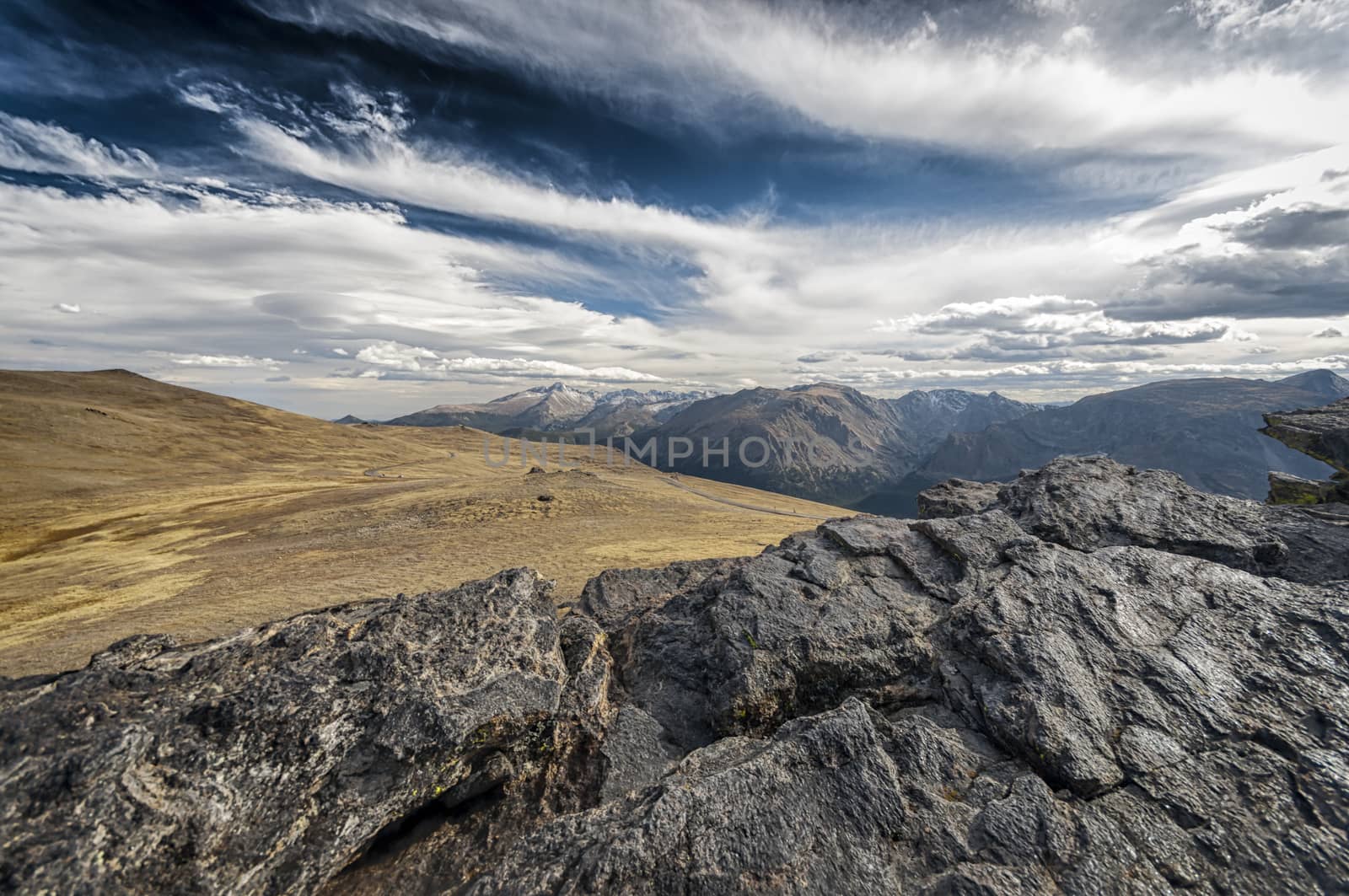 Tundra and alpine landscape in the Rocky Mountains