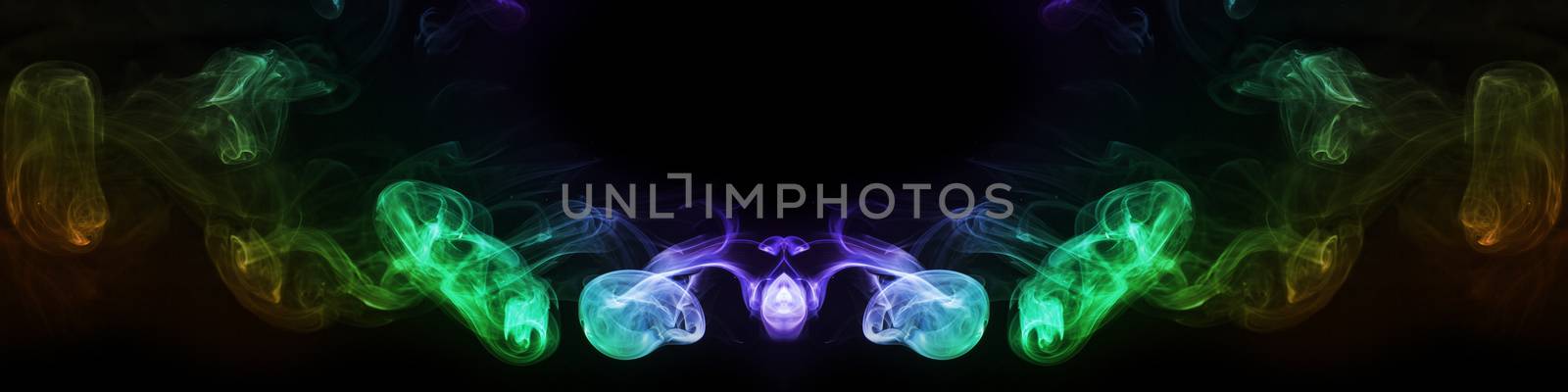 abstract background, colorful smoke of Joss stick