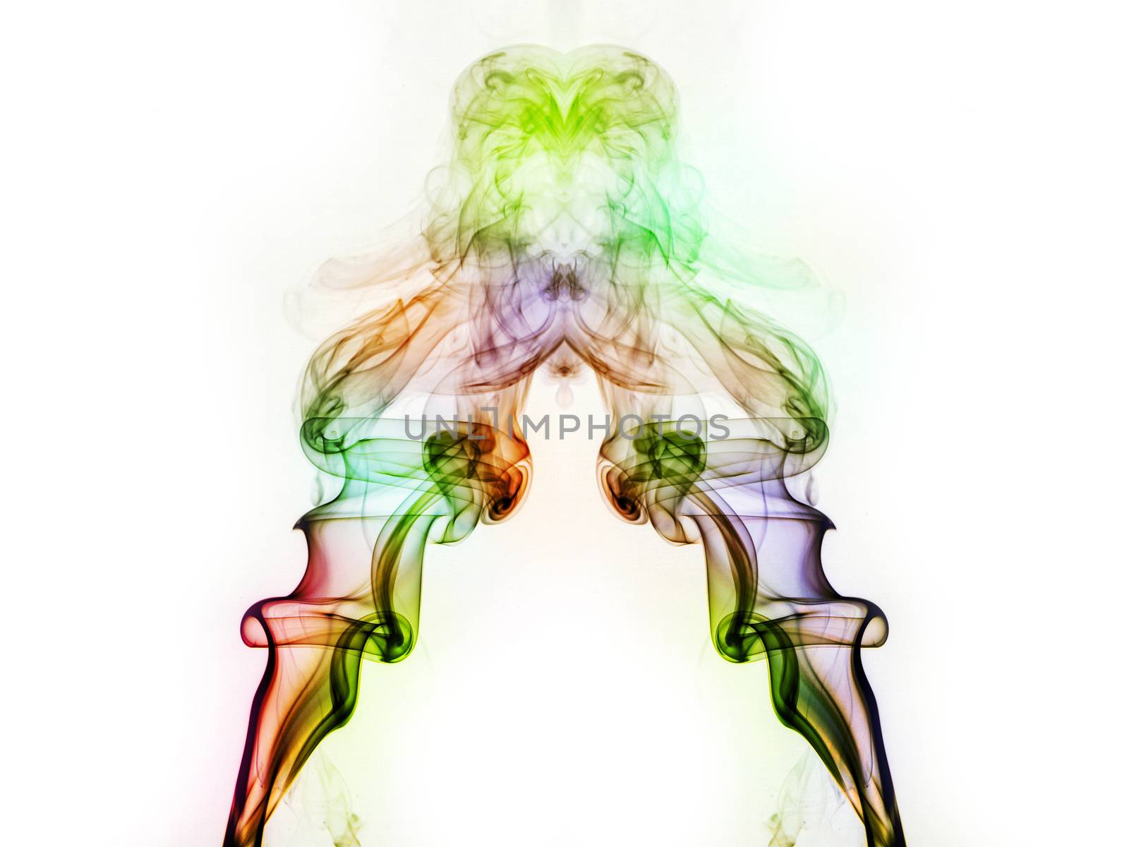 abstract background, colorful smoke of Joss stick