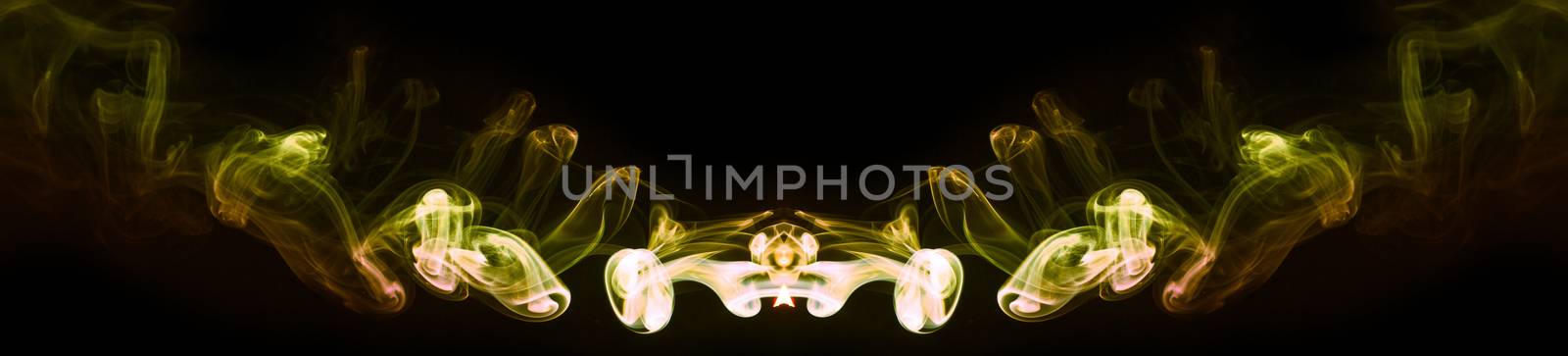 abstract background, colorful smoke of Joss stick