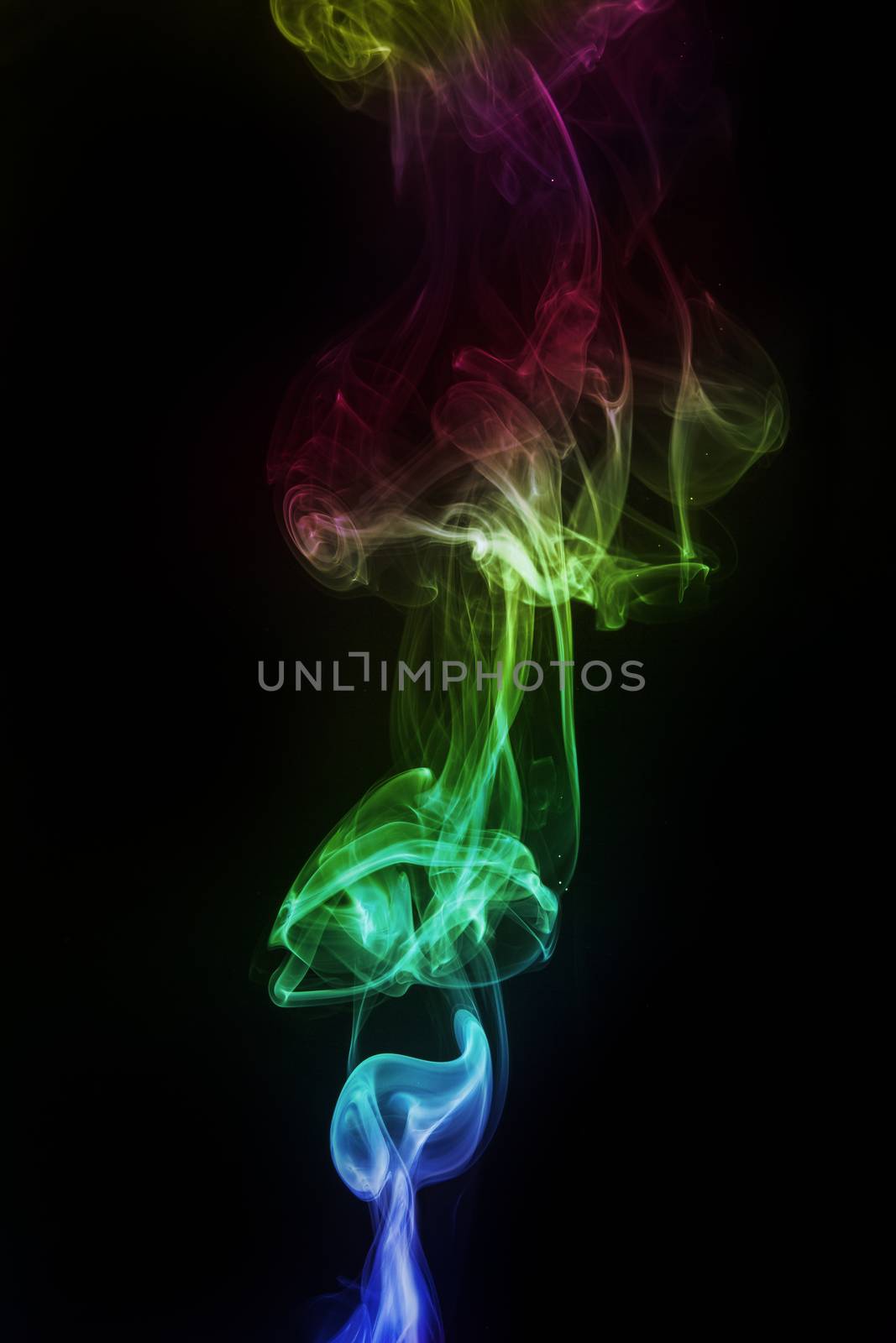 abstract background, colorful smoke of Joss stick