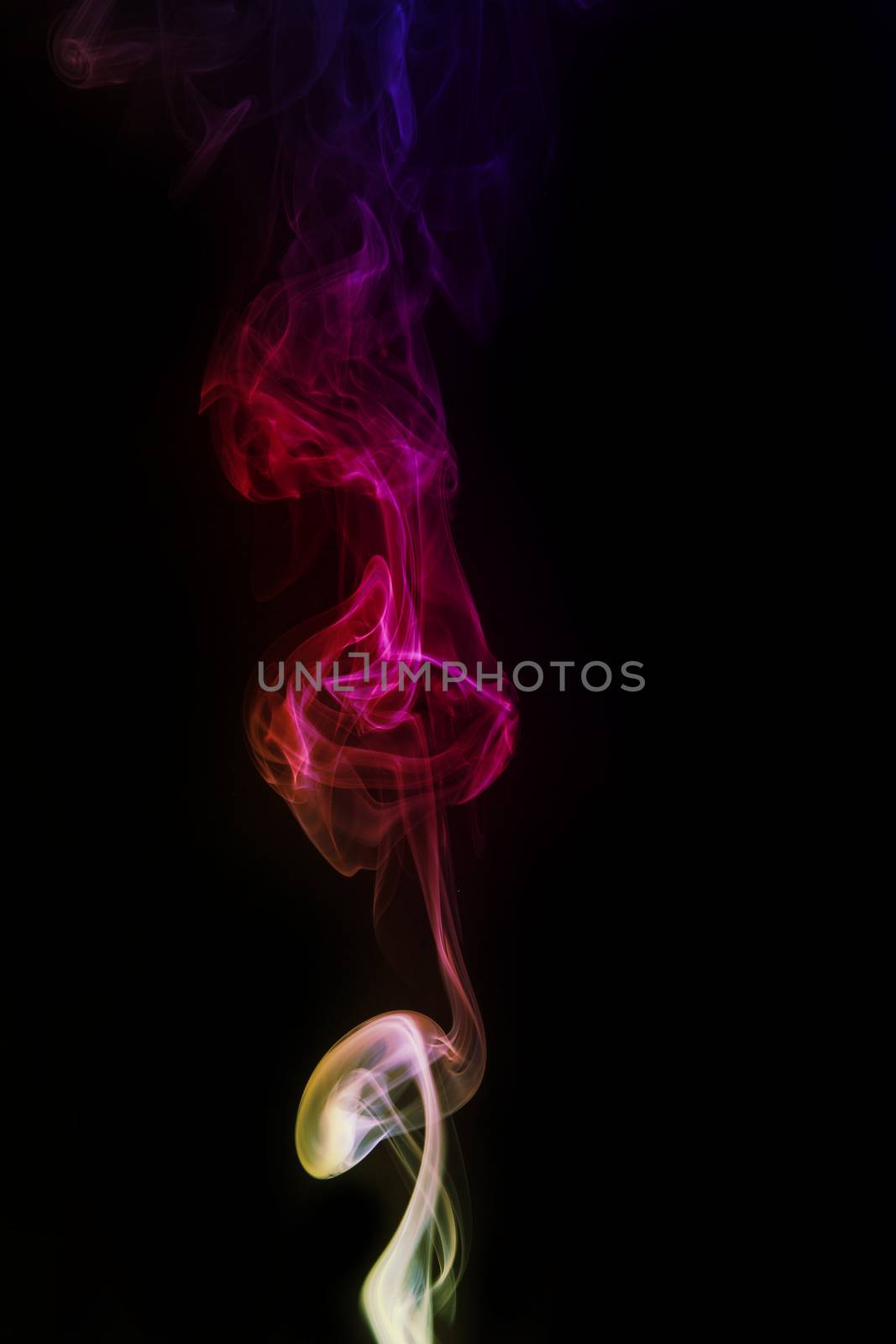 abstract background, colorful smoke of Joss stick