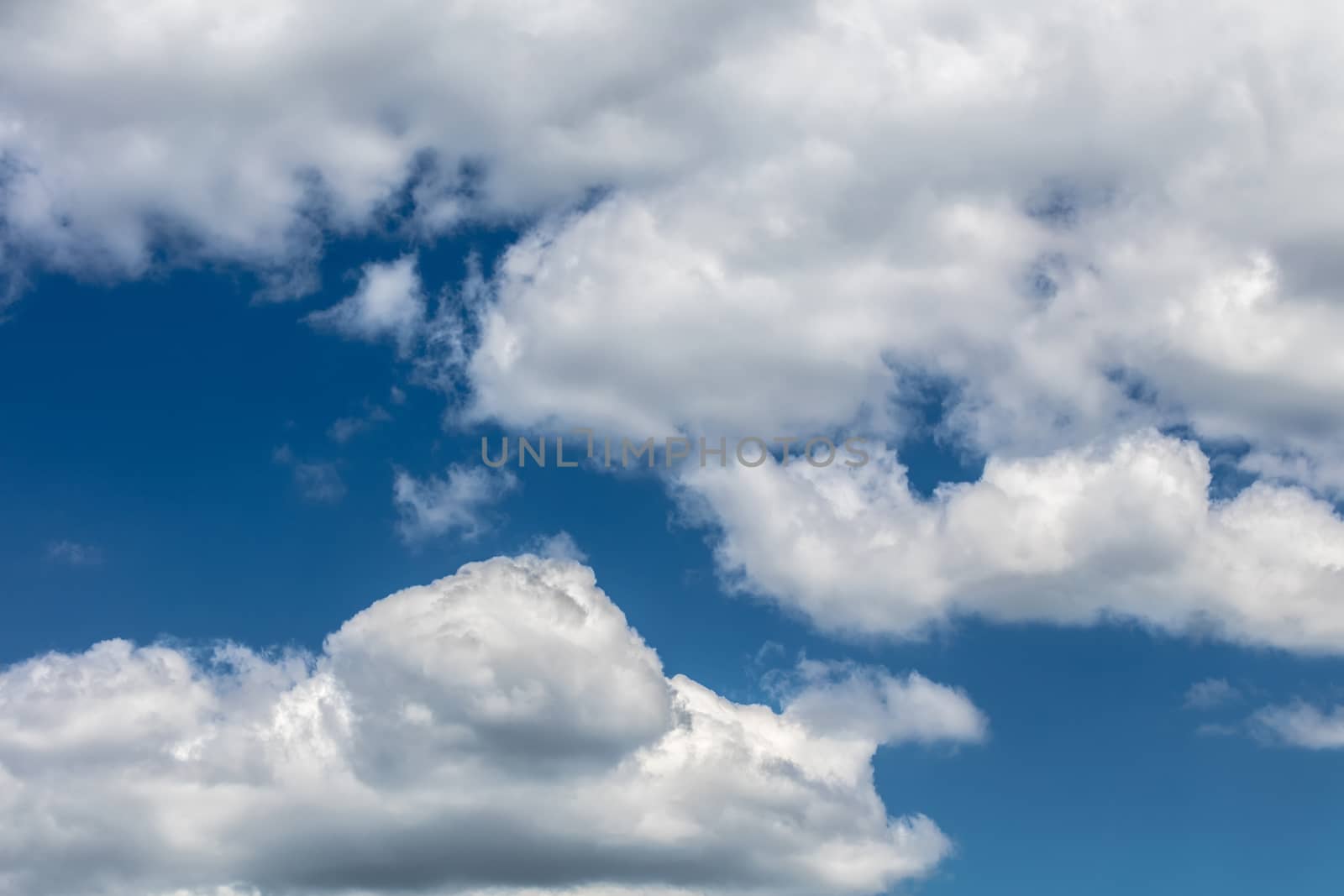 natural background, blue sky and white clouds