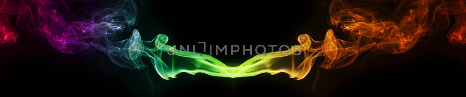 abstract background, colorful smoke of Joss stick