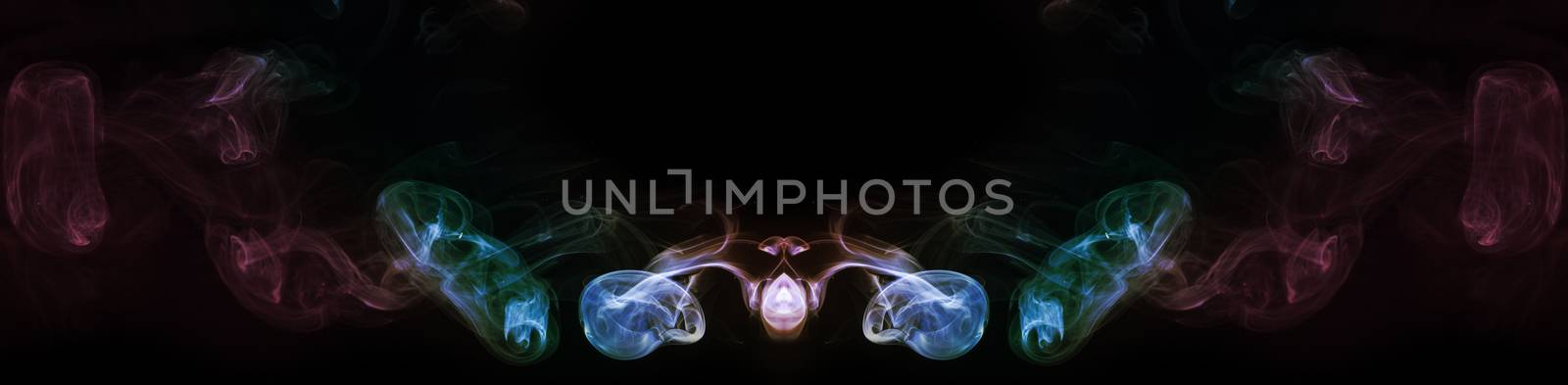 abstract background, colorful smoke of Joss stick