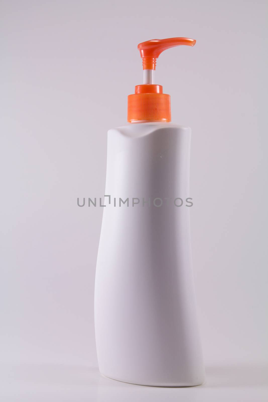 Cosmetic bottle object on white background