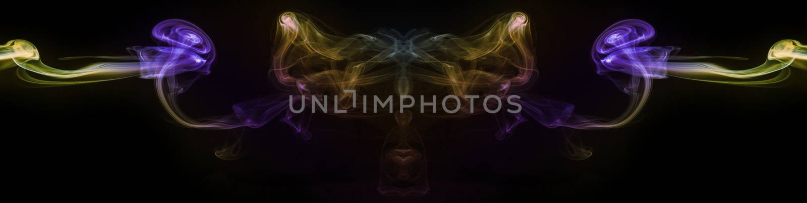 abstract background, colorful smoke of Joss stick