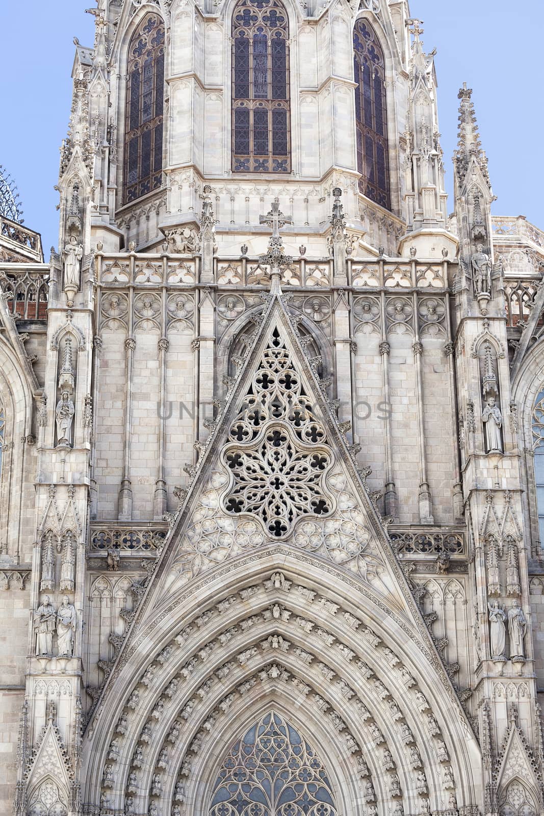 Details of Barcelona Cathedral in Gothic Quarter, Spain