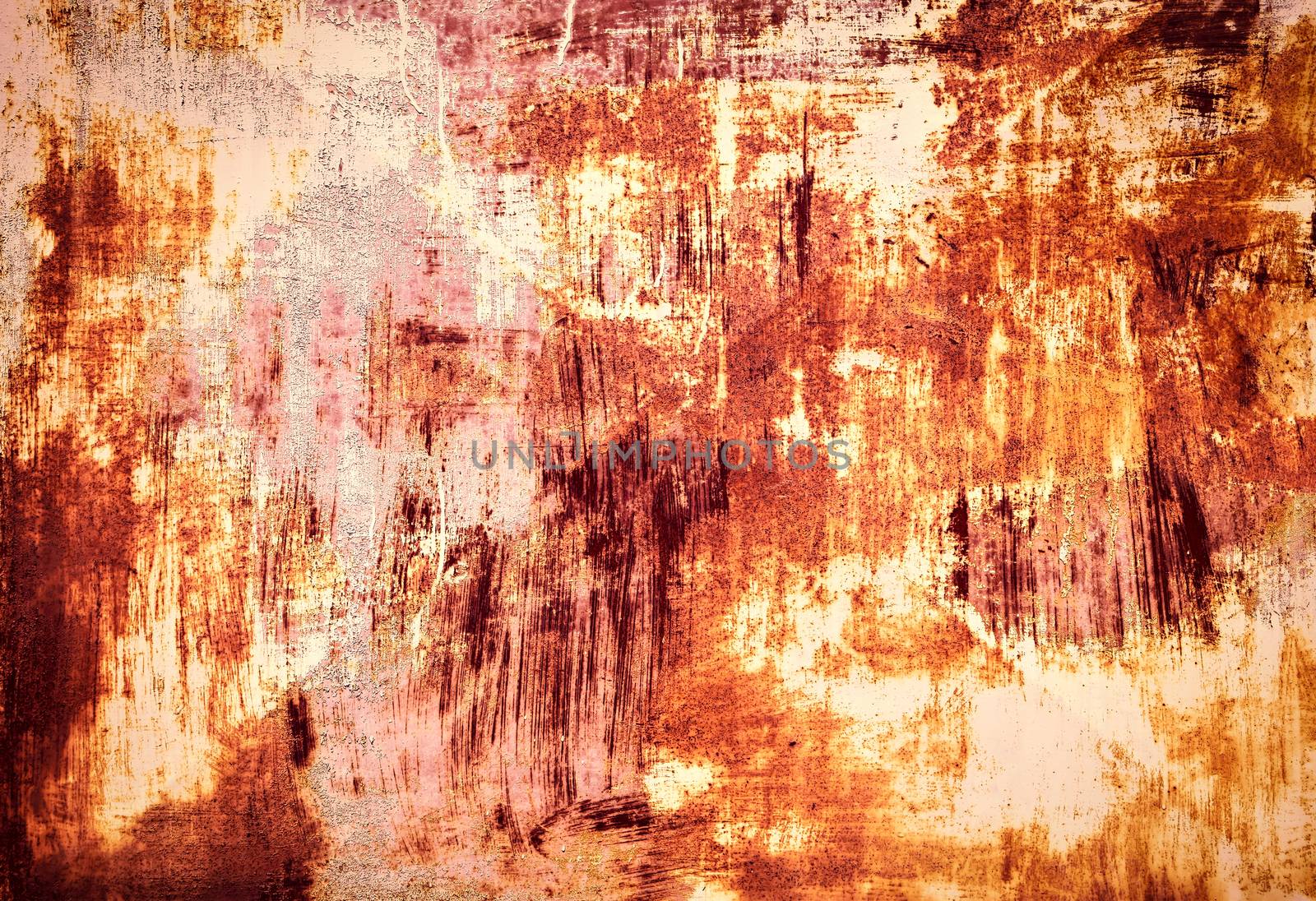 abstract background or texture old metal plate with cracked paint