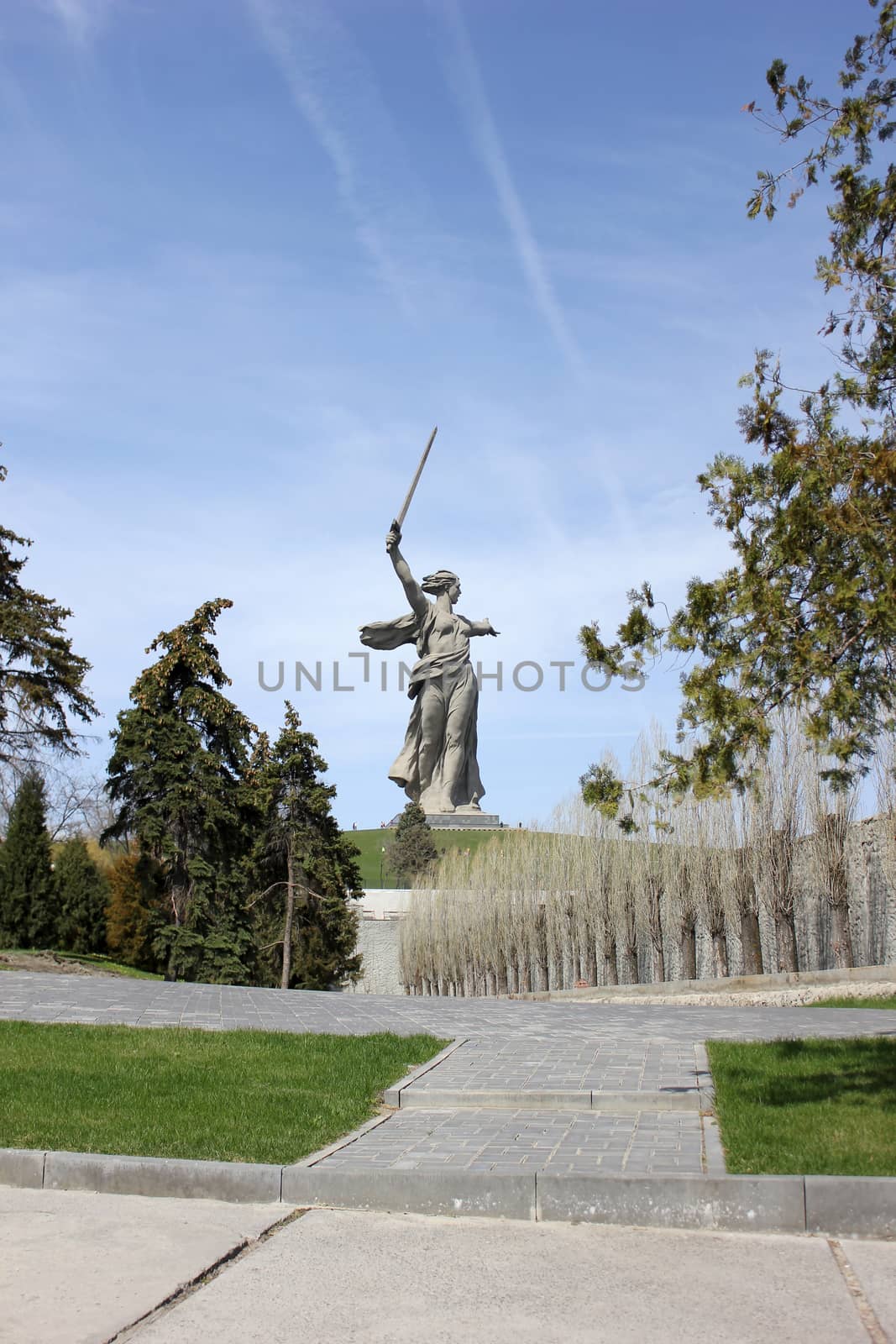 greatest sculpture in the world "Motherland" on Mamayev Kurgan in the city of Volgograd
