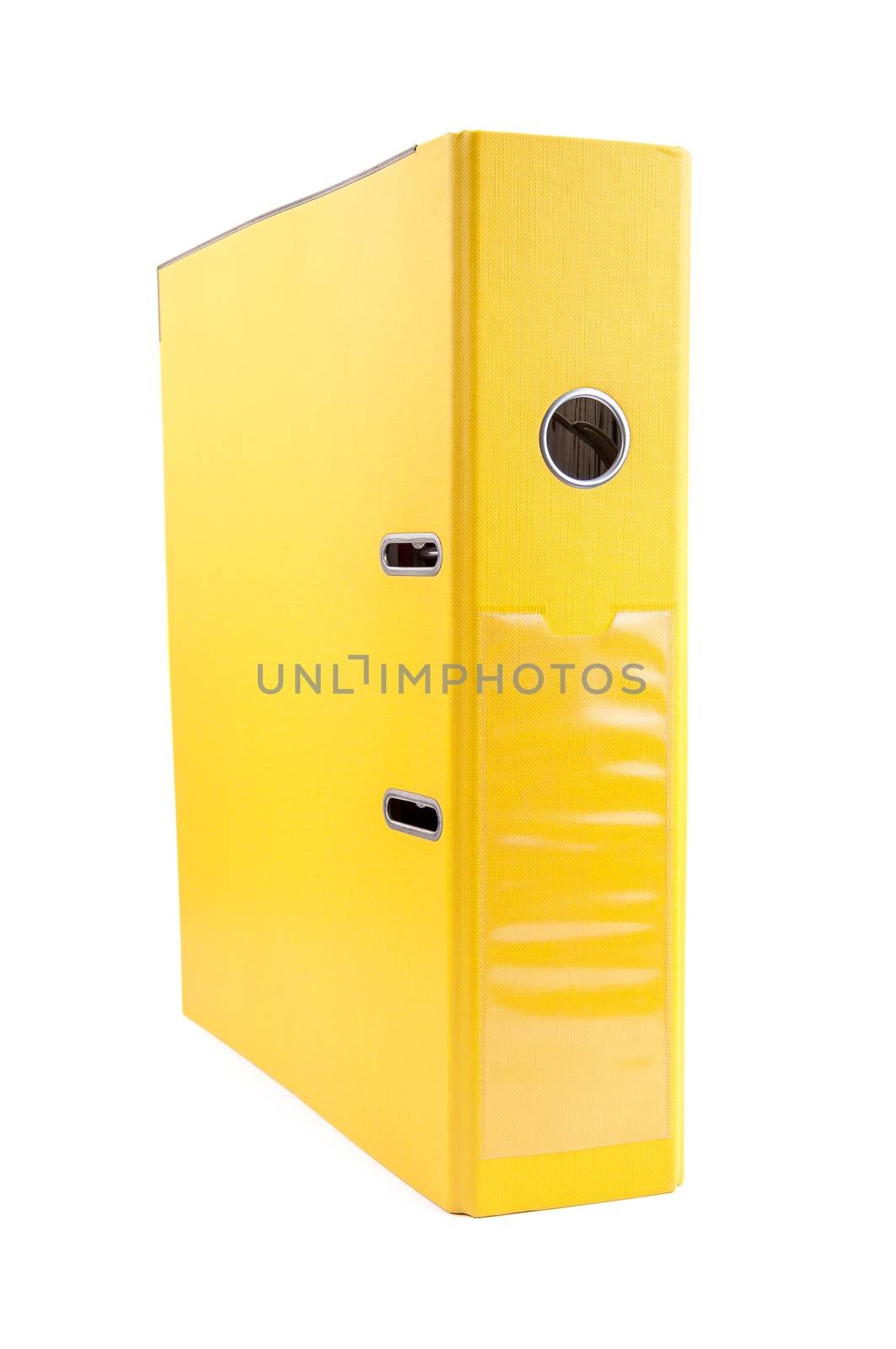 Yellow office folder on white background by mkos83