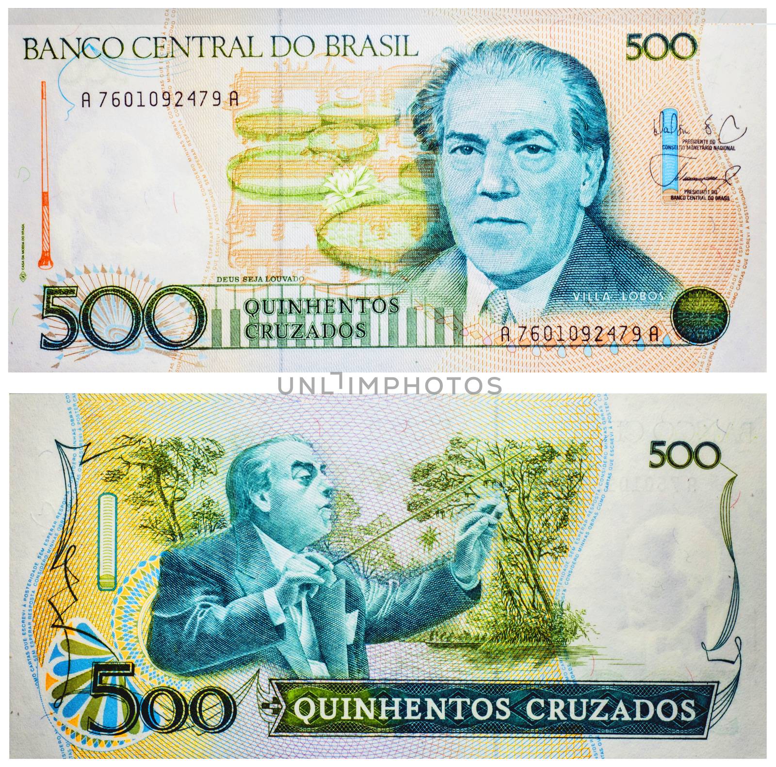 Banknote 500 Cruzados Brasil 1986 by rigamondis