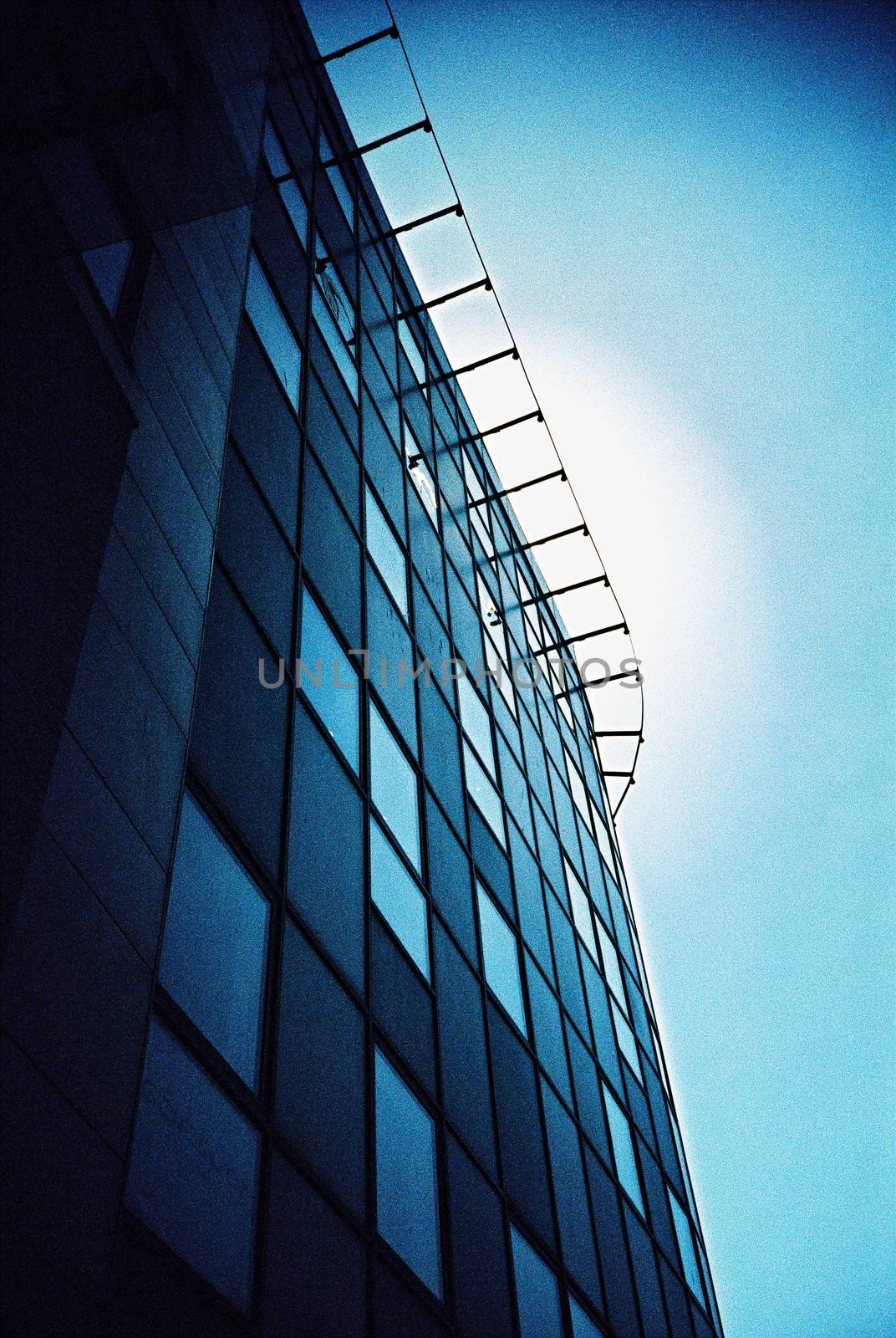 Glass type building in sunlight in Aberdeen