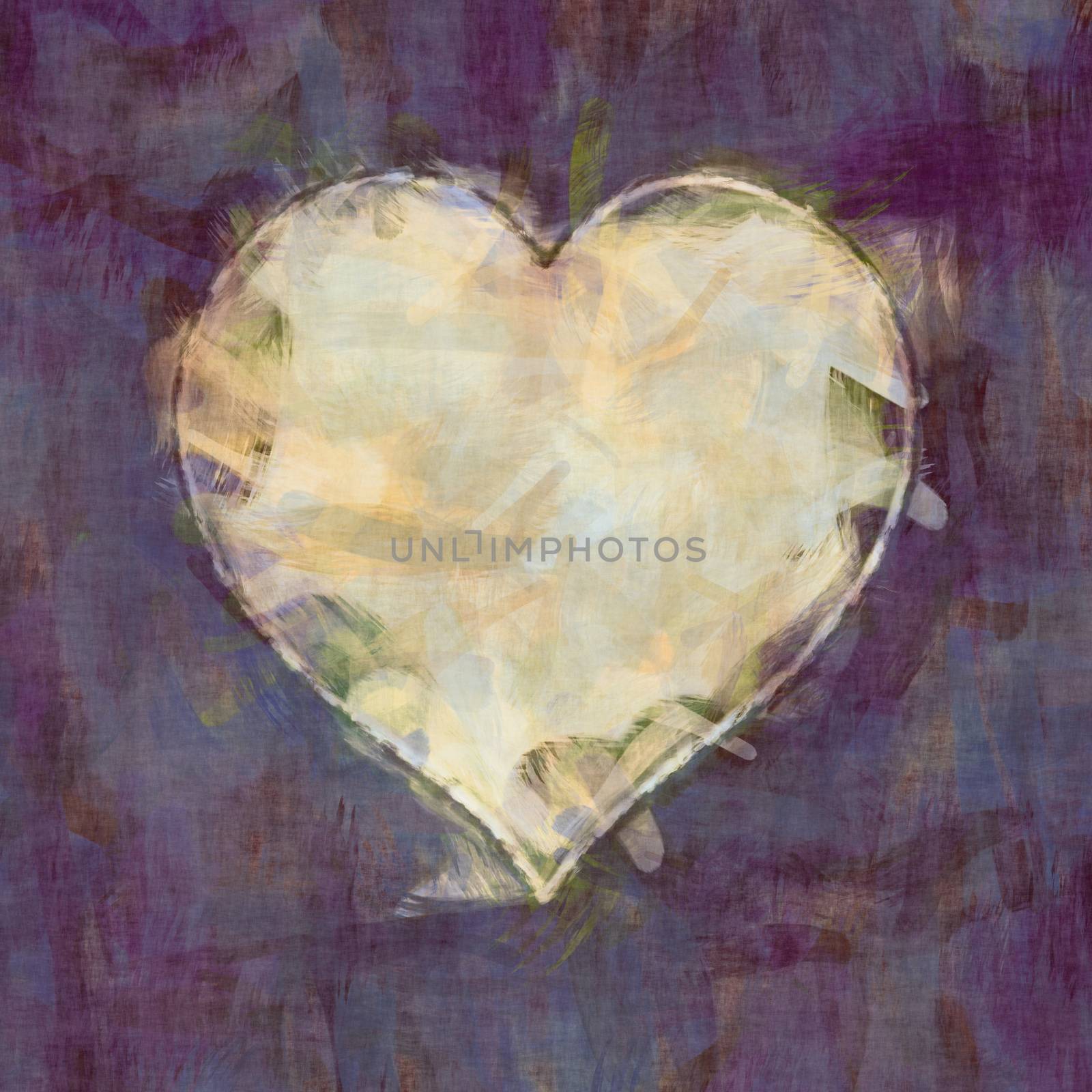 heart brush stroke background by magann