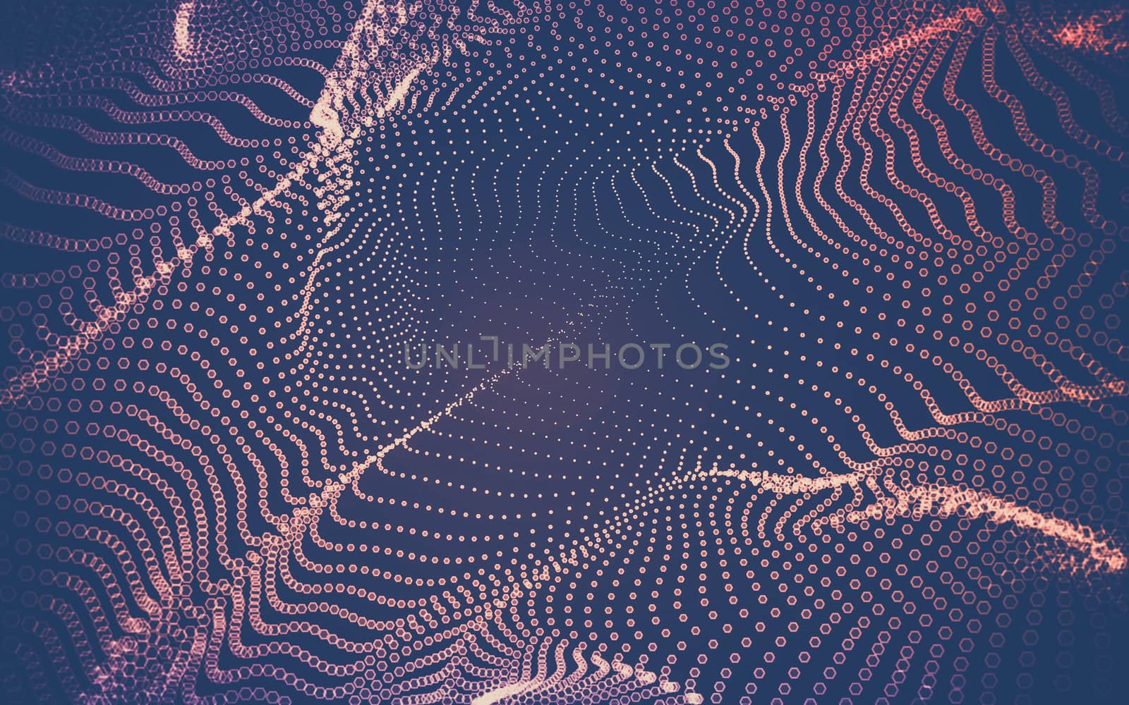 Abstract polygonal space low poly dark background, 3d rendering by teerawit