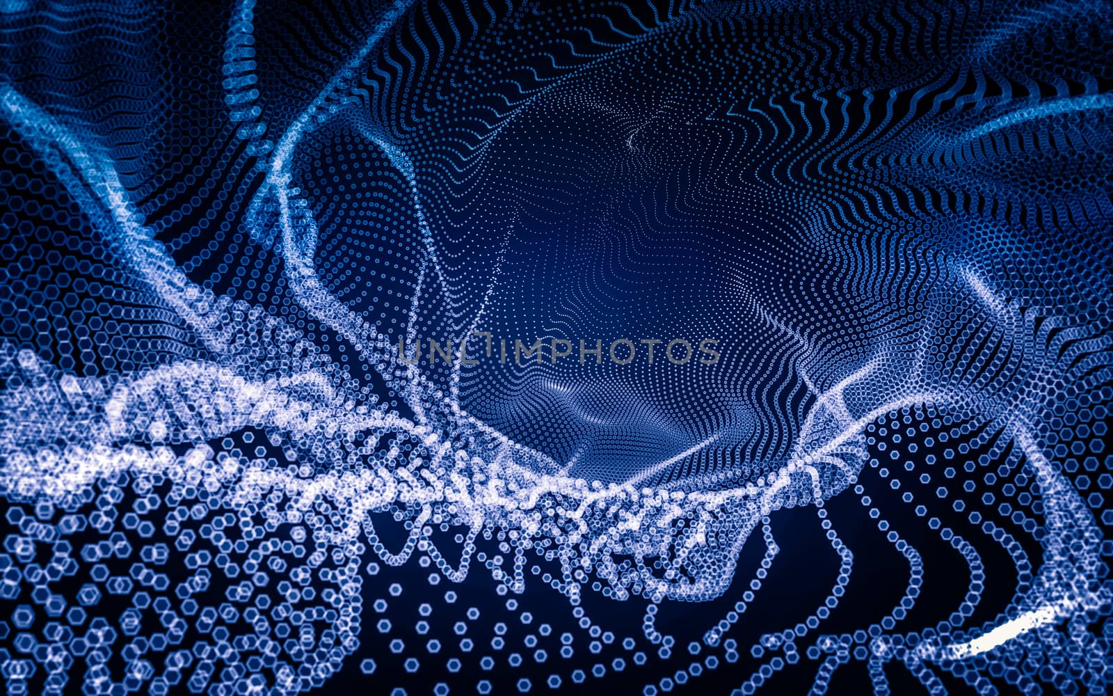 Abstract polygonal space low poly dark background with connecting dots and lines. Connection structure. 3d rendering