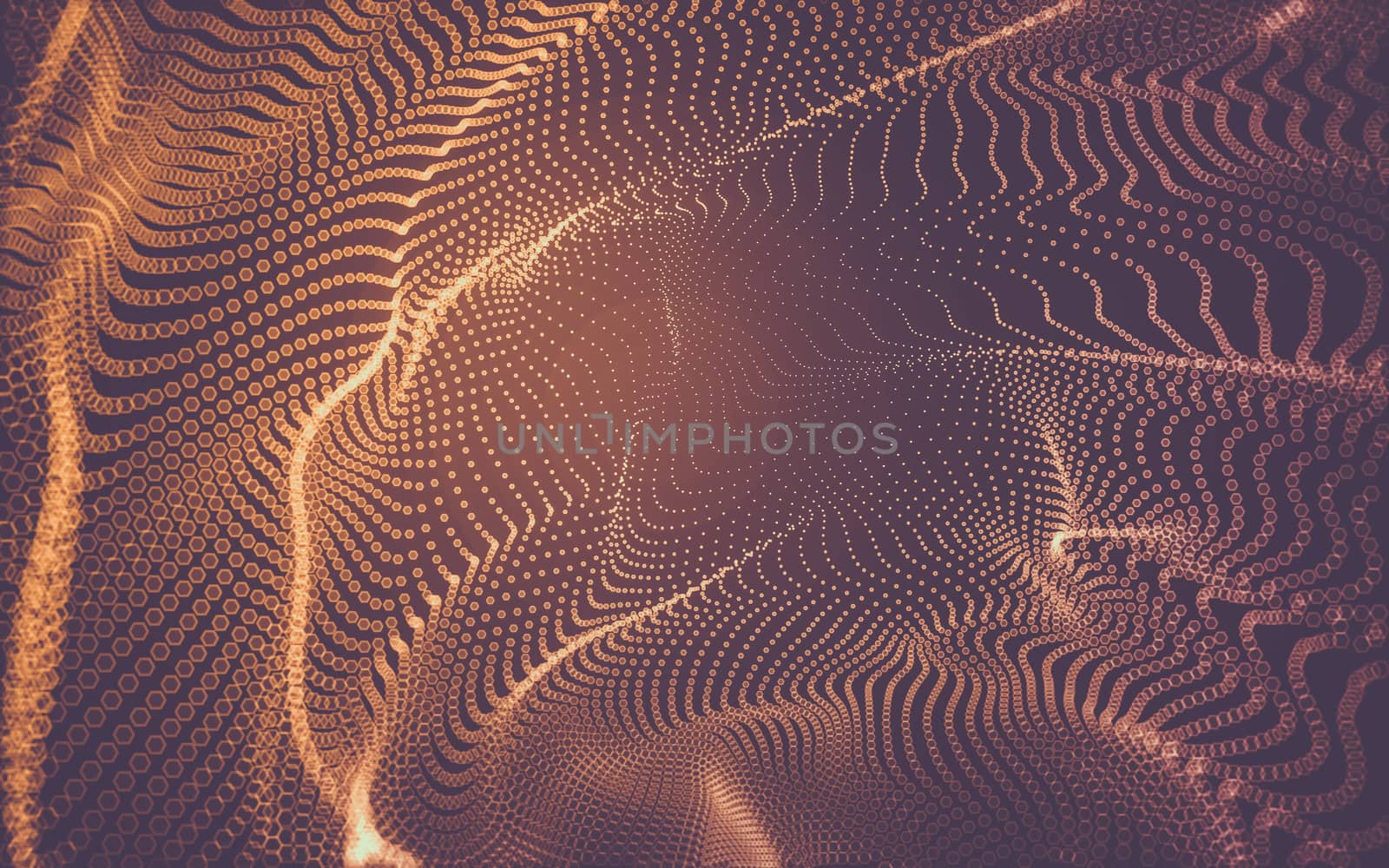 Abstract polygonal space low poly dark background with connecting dots and lines. Connection structure. 3d rendering