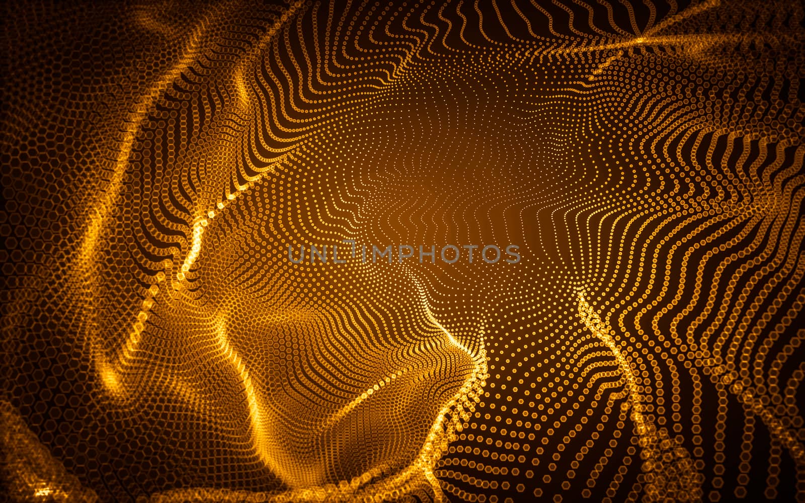 Abstract polygonal space low poly dark background with connecting dots and lines. Connection structure. 3d rendering