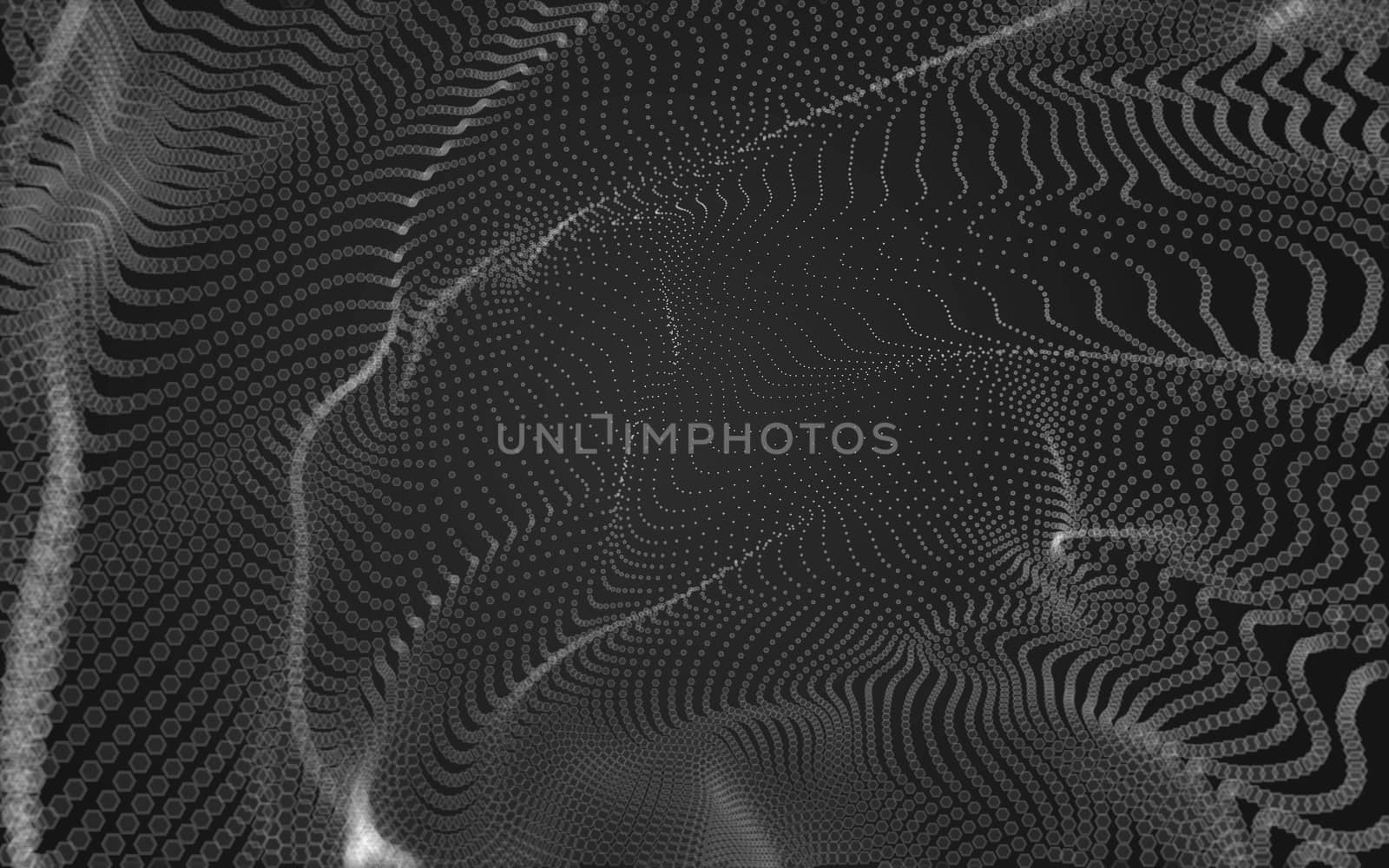 Abstract polygonal space low poly dark background, 3d rendering by teerawit