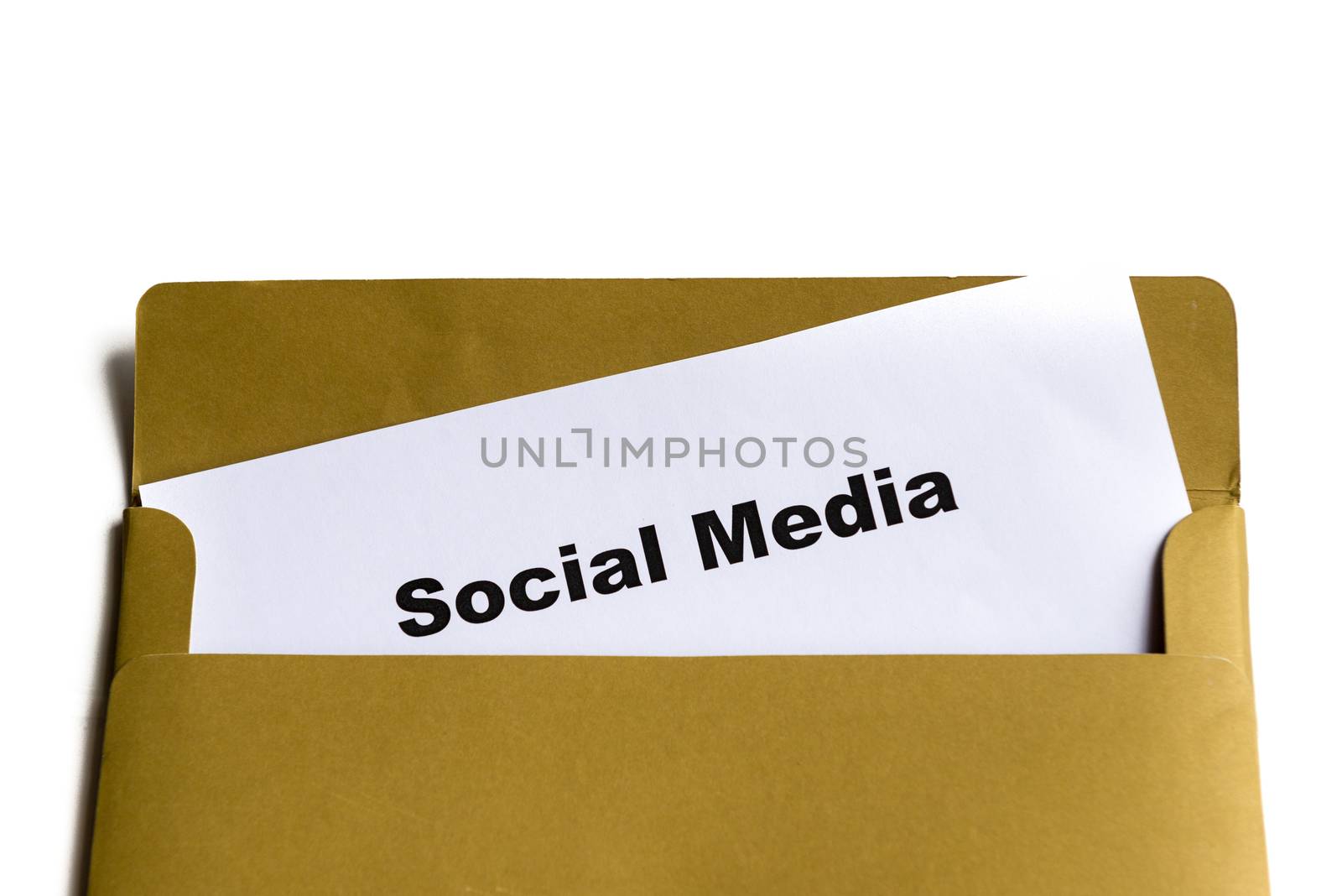 social media words in the envelope