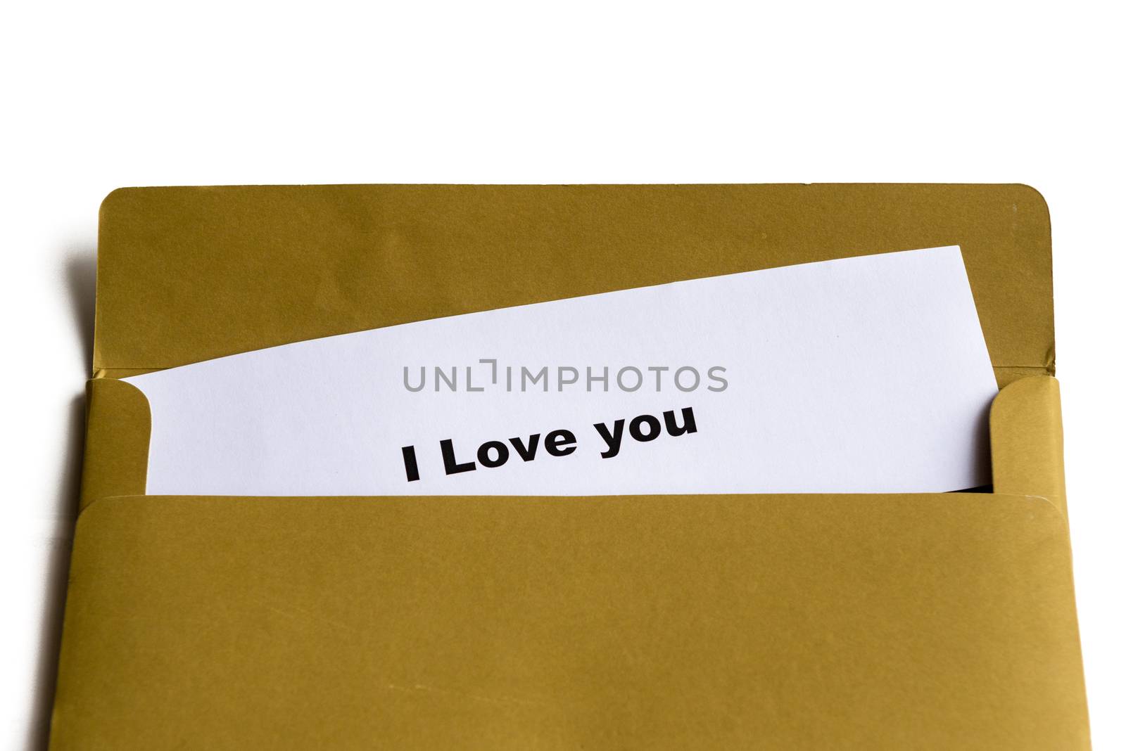 i love you words in the envelope