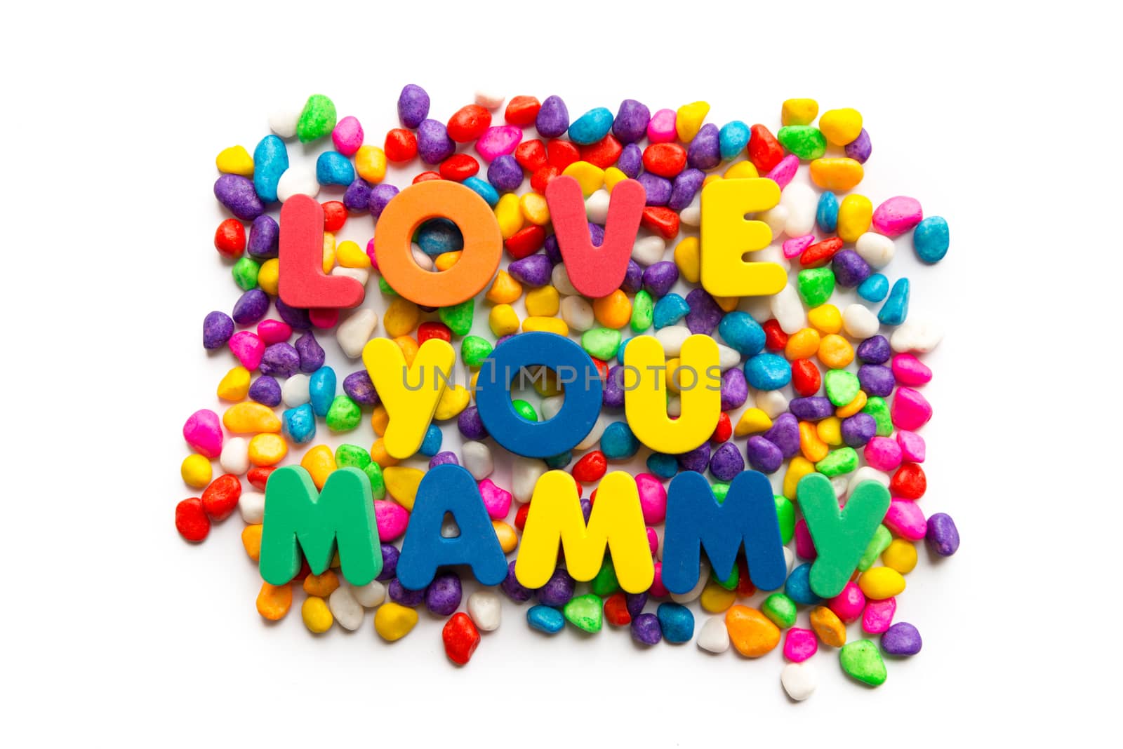 love you mammy word in colorful stone by sohel.parvez@hotmail.com